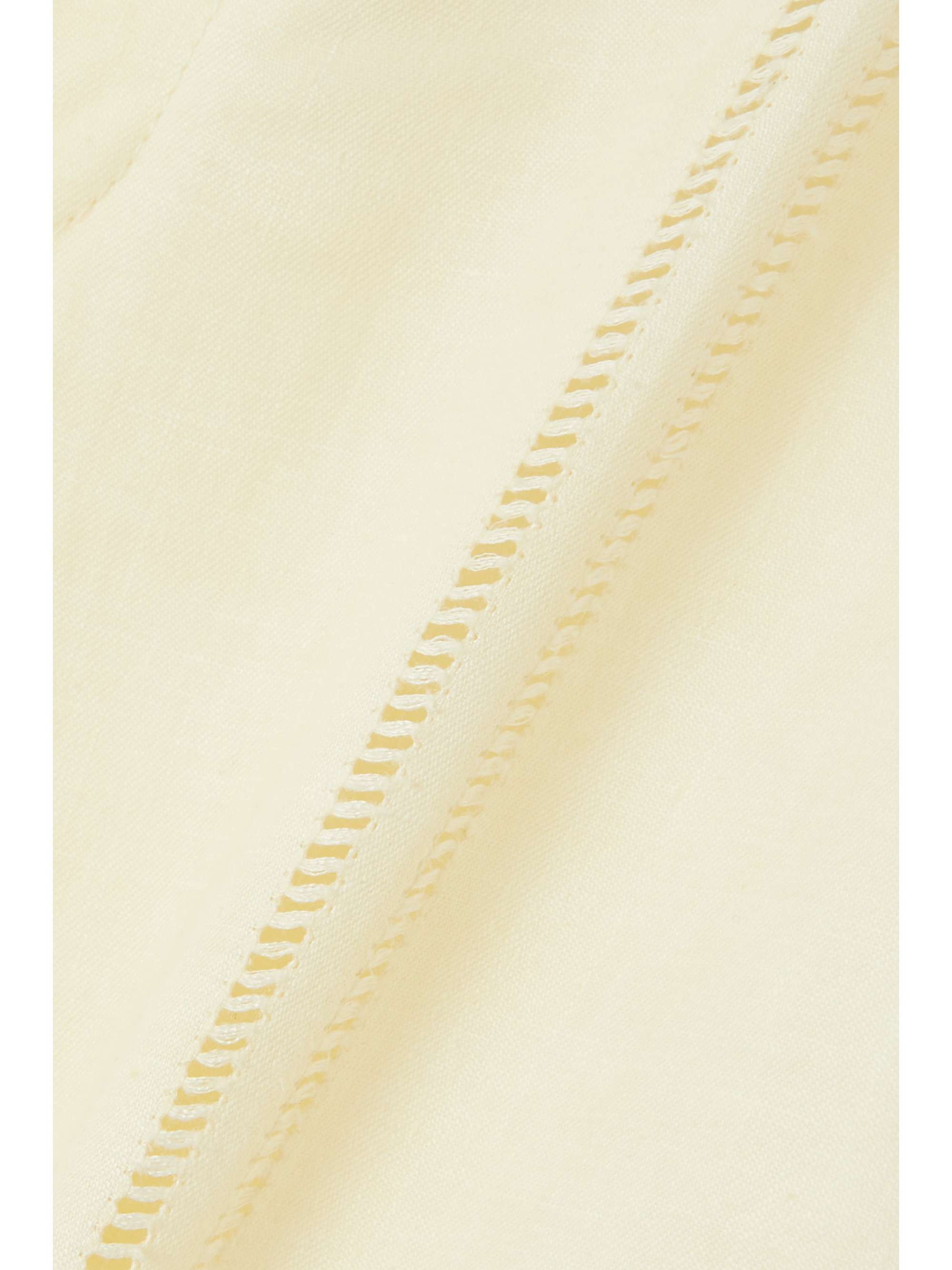 Embroidered linen straight-leg pants view