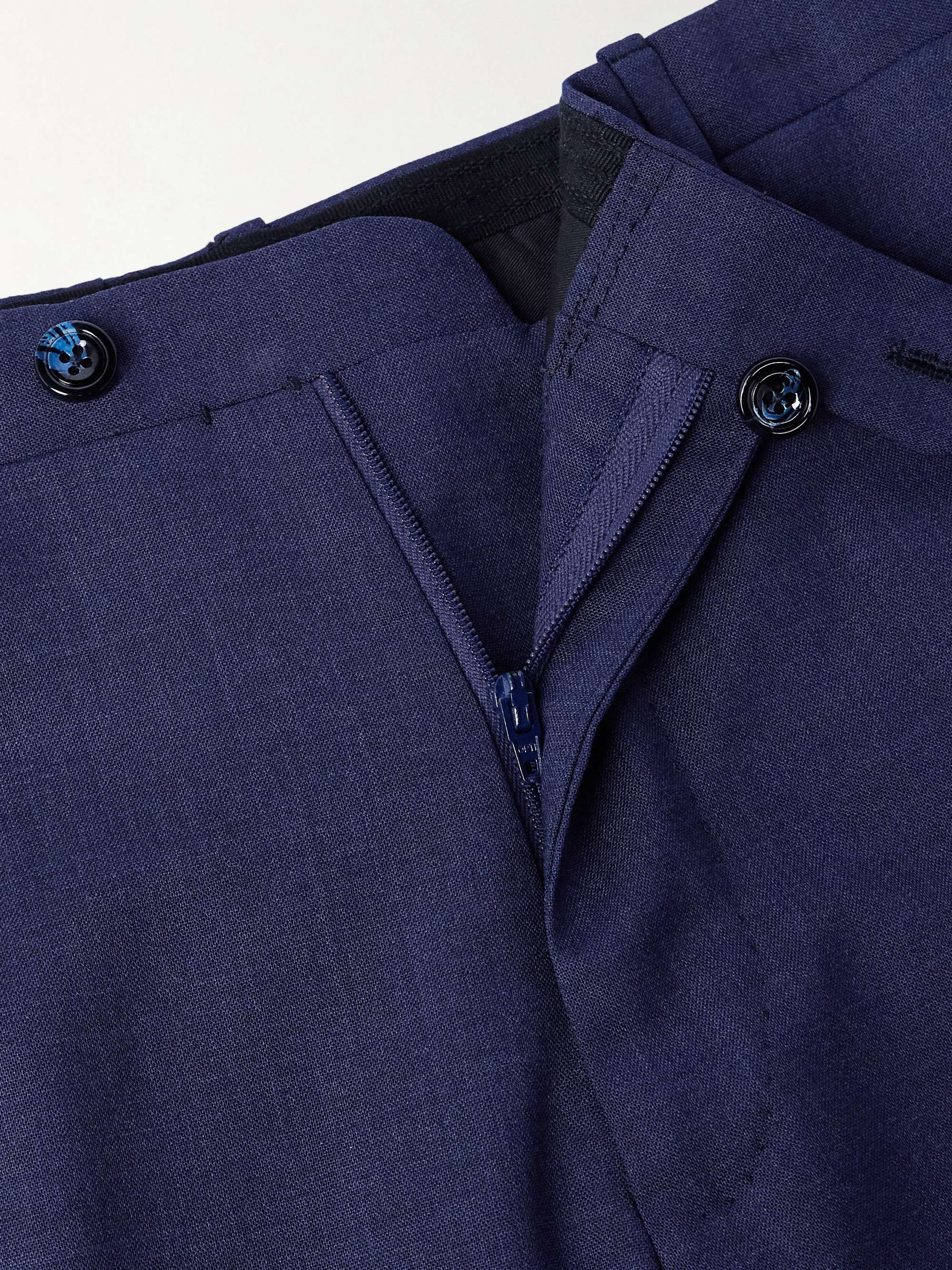 Tapered Virgin Wool Suit Trousers view