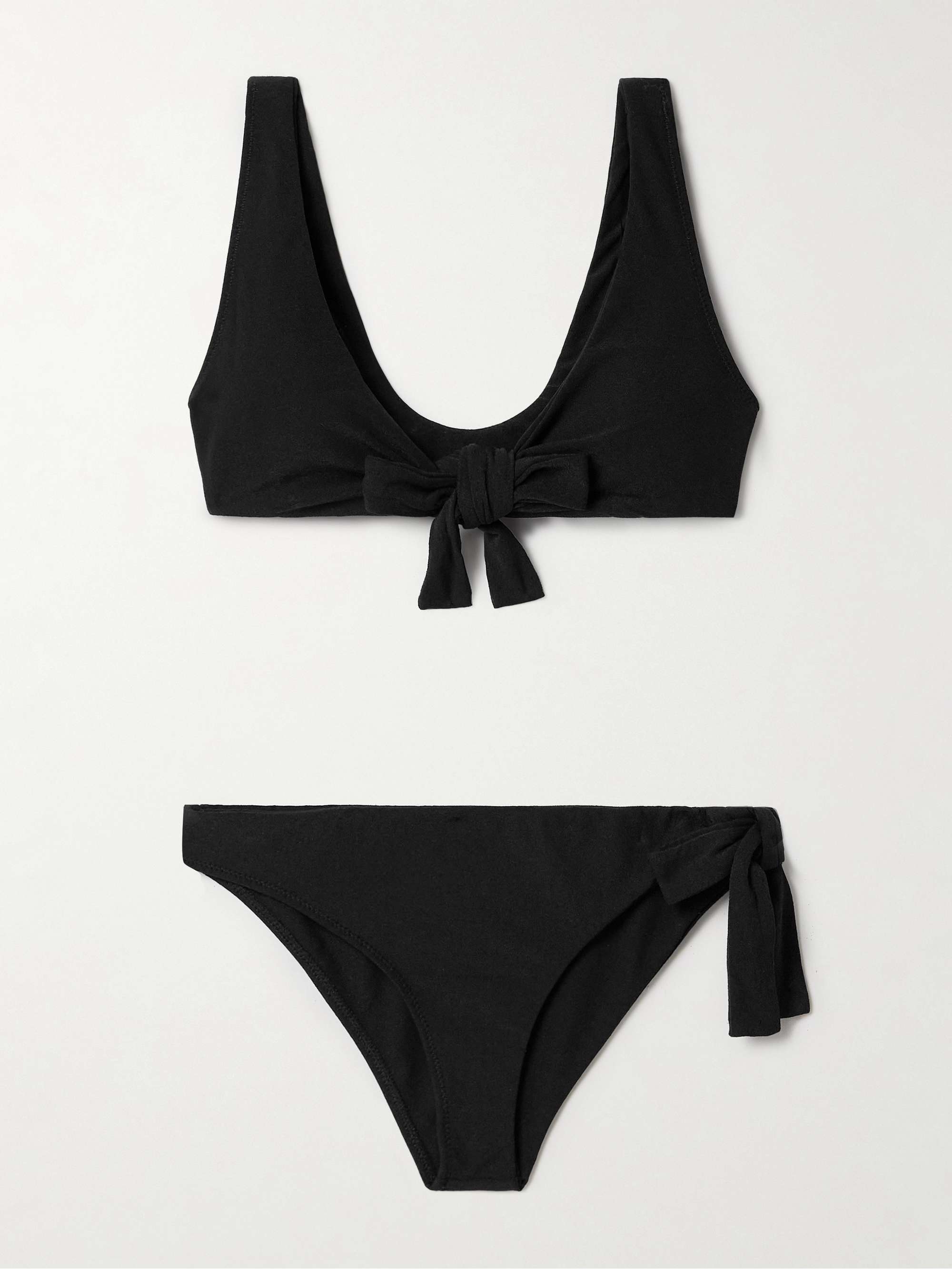 Tie-detailed crepe bikini view