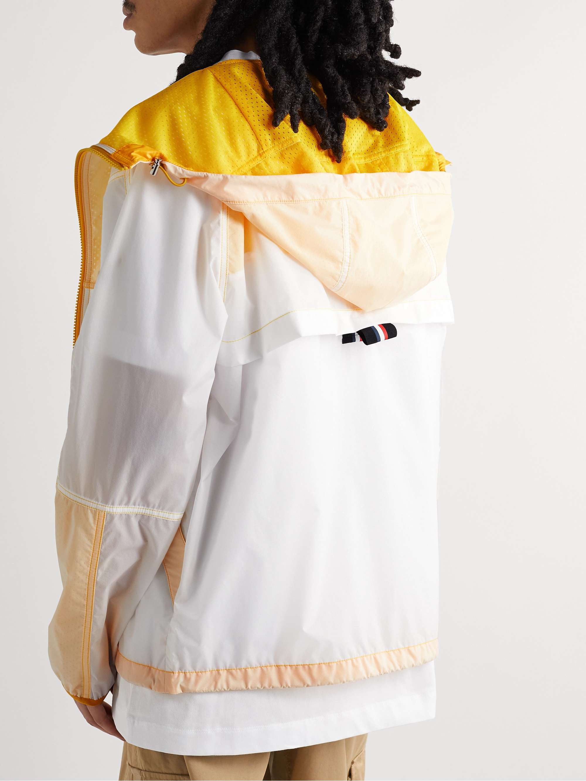 Doi Logo-Appliquéd Webbing-Trimmed Nylon Hooded Jacket view