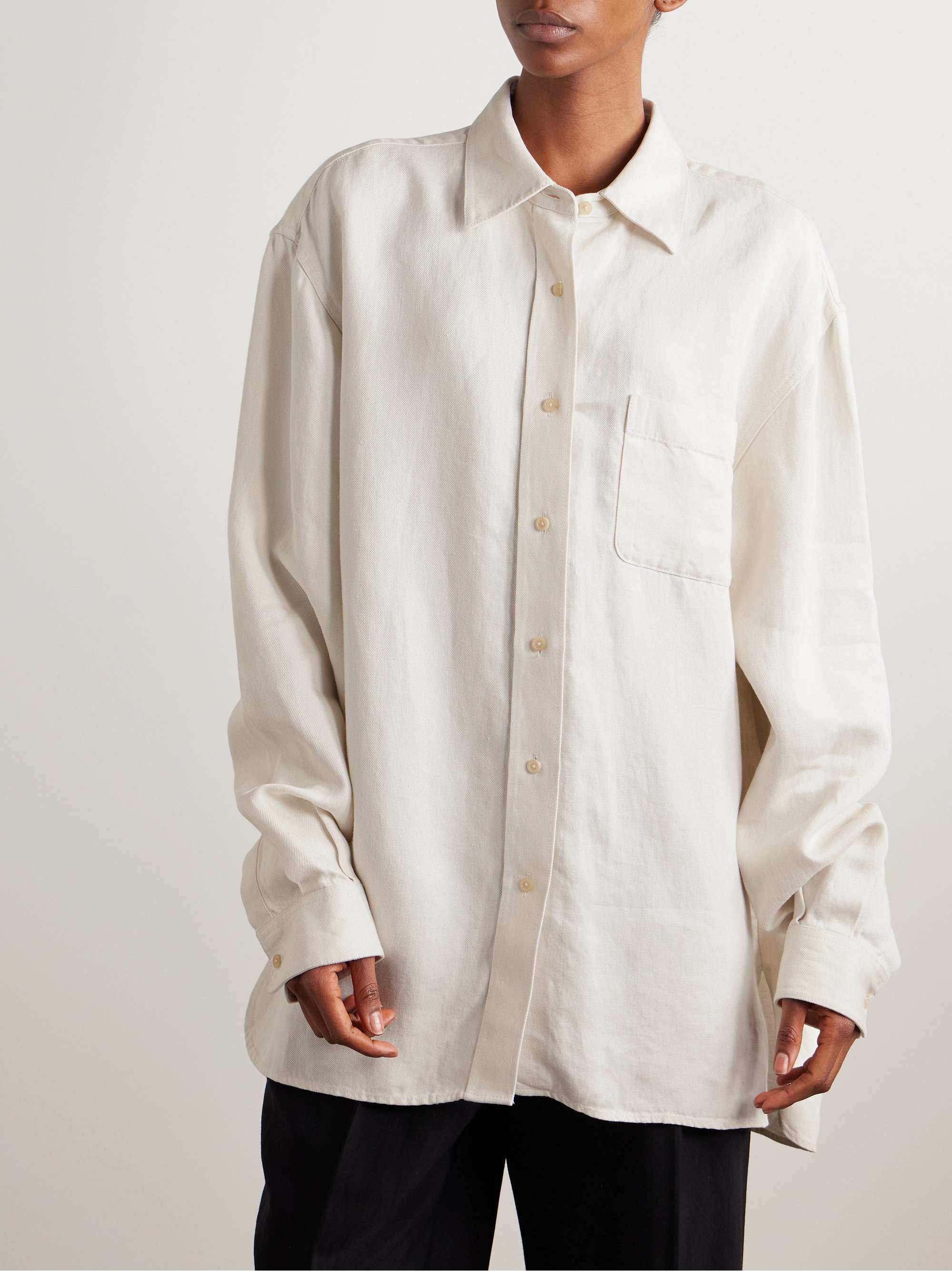 Nesson linen-twill shirt view