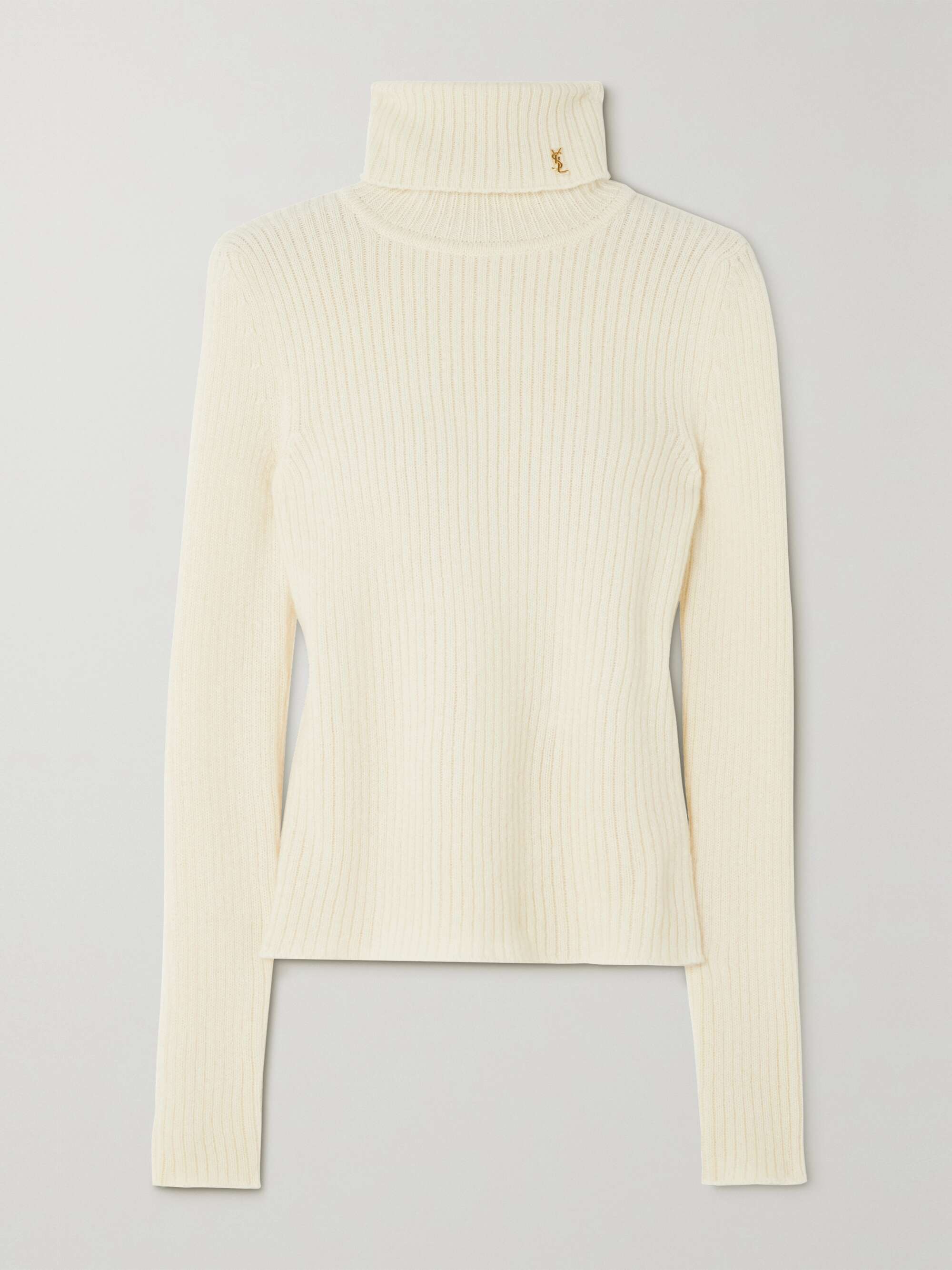 Ribbed-knit turtleneck sweater view
