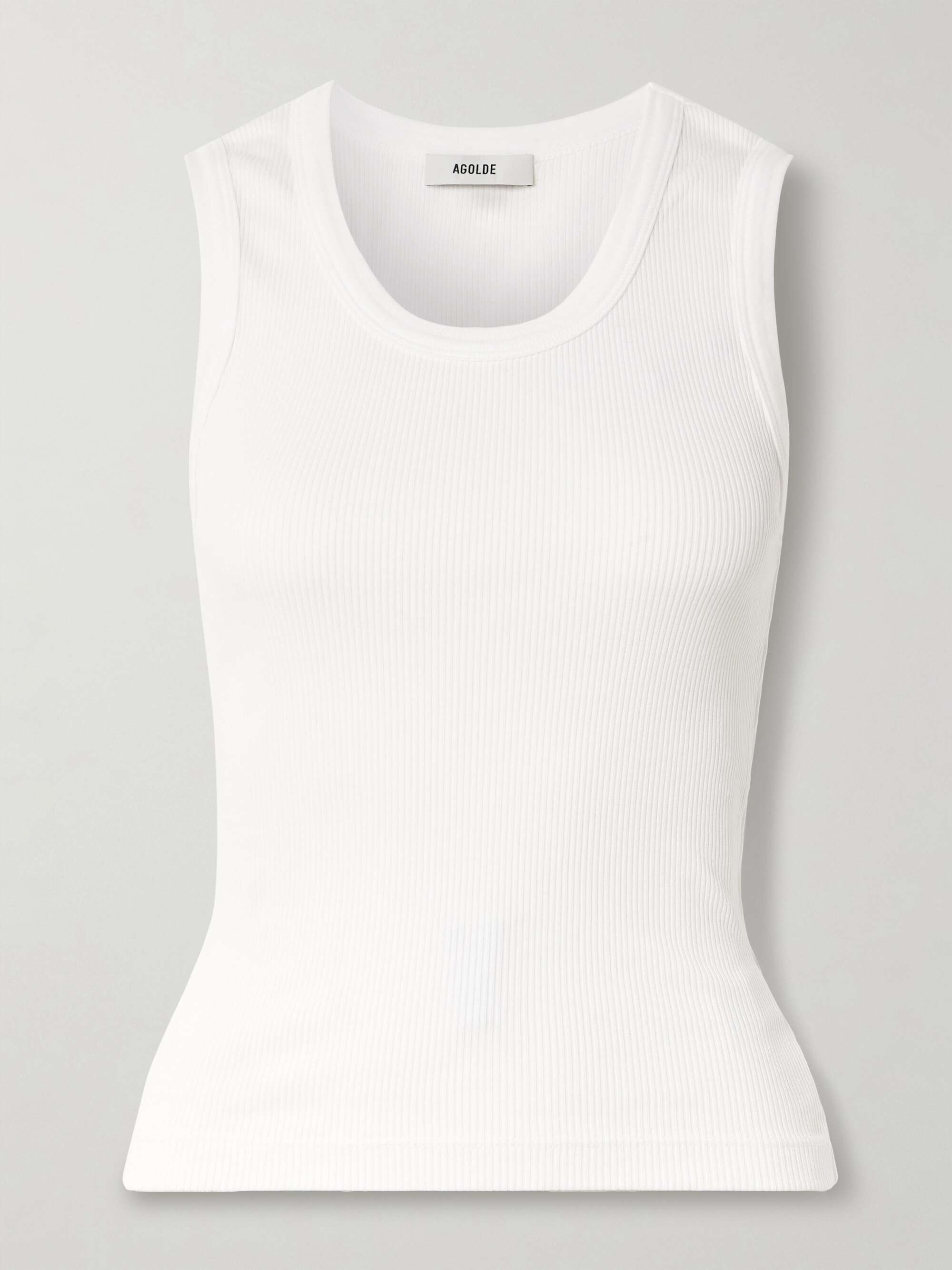 Poppy ribbed stretch organic cotton and Lyocell-blend jersey tank view