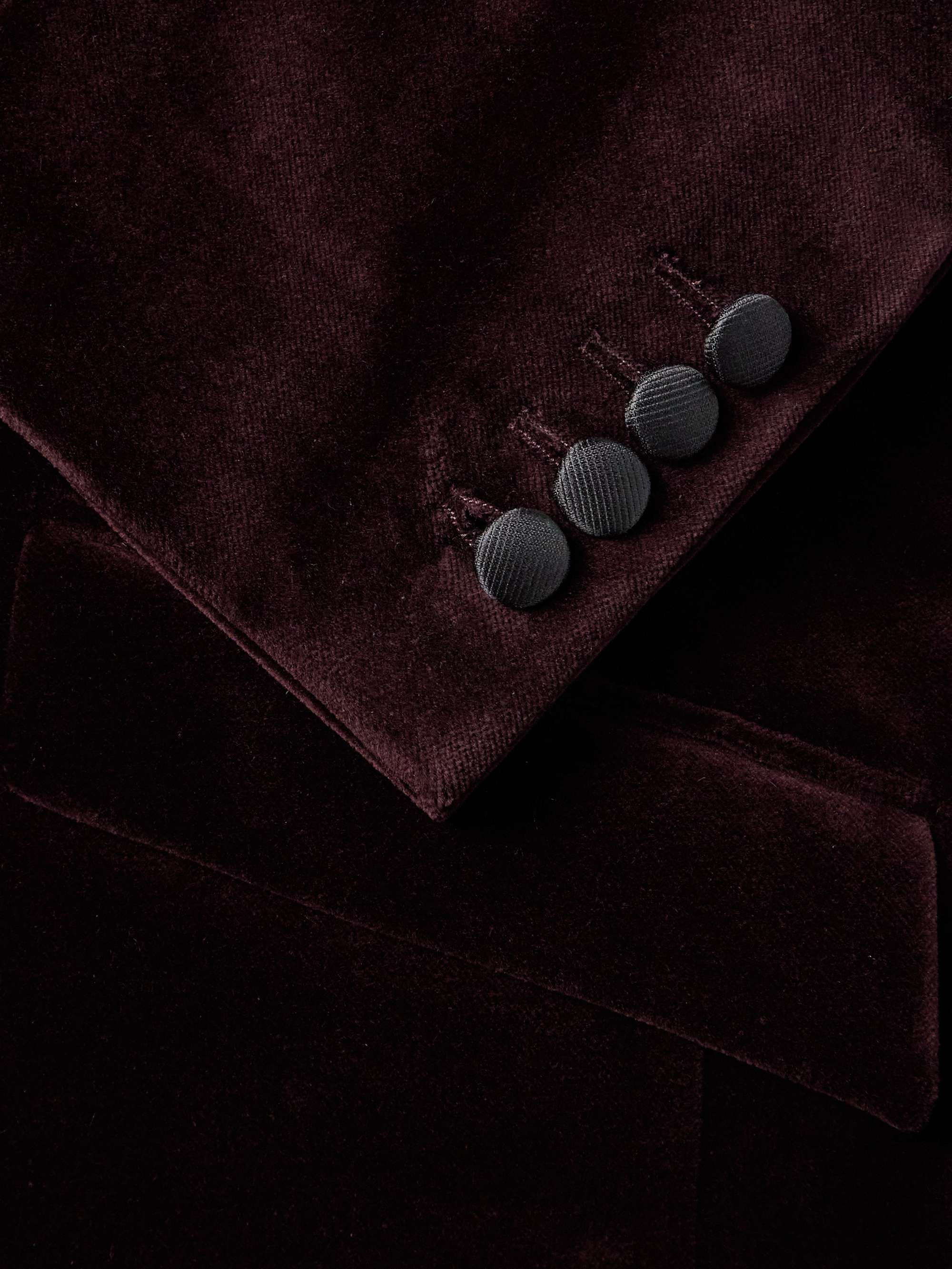 Faille-Trimmed Cotton-Velvet Tuxedo Jacket view