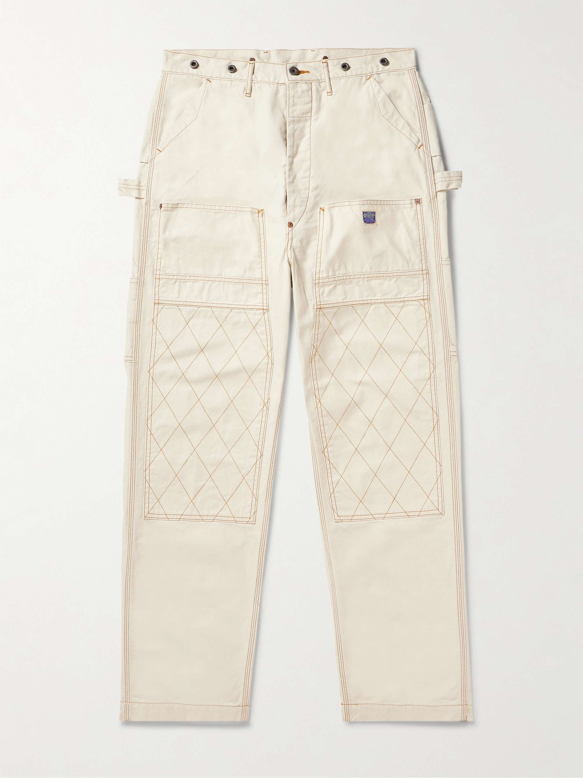 Lumber Tapered Embroidered Cotton-Canvas Cargo Trousers view