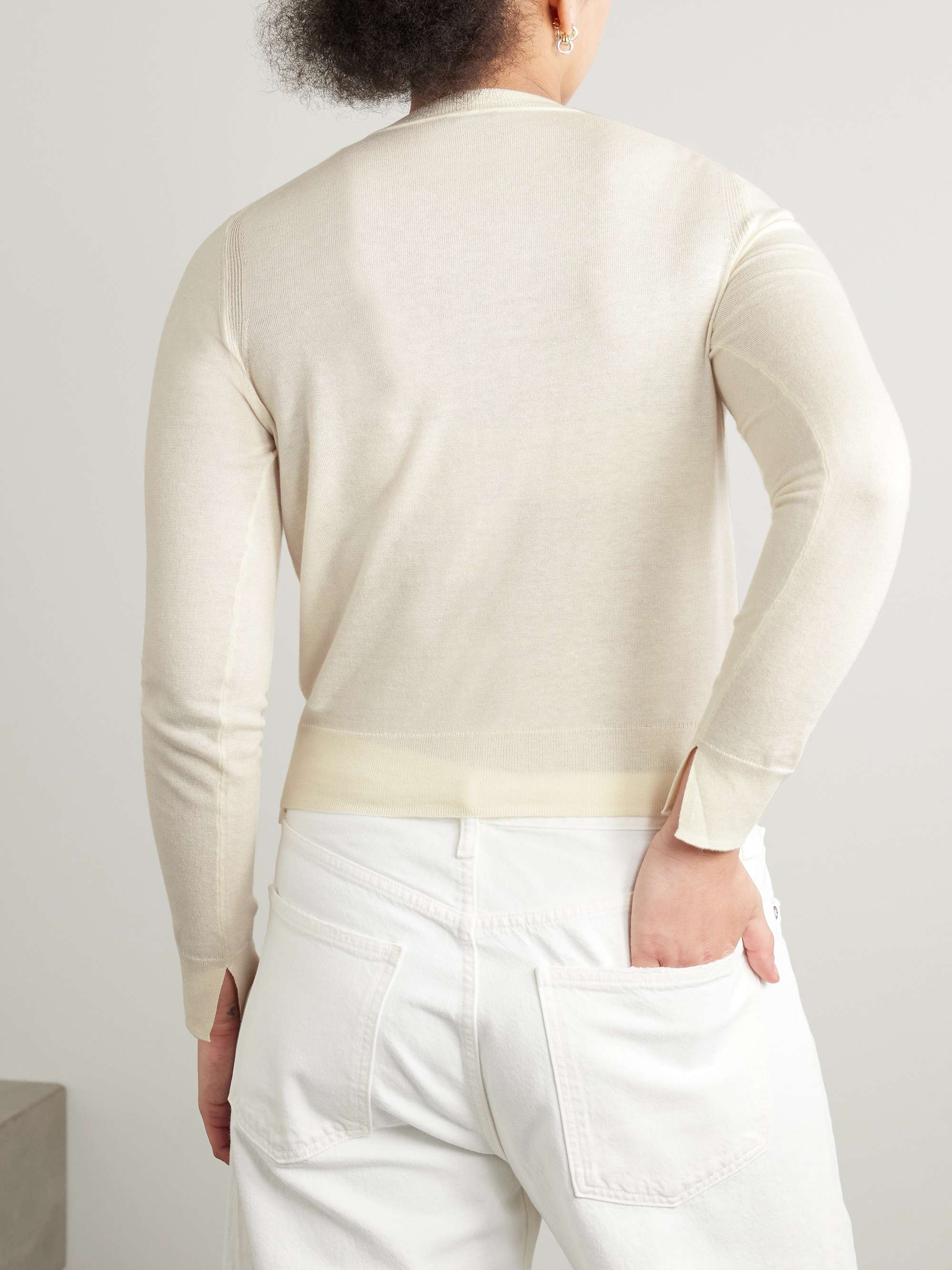 Cotton, cashmere and silk-blend cardigan view