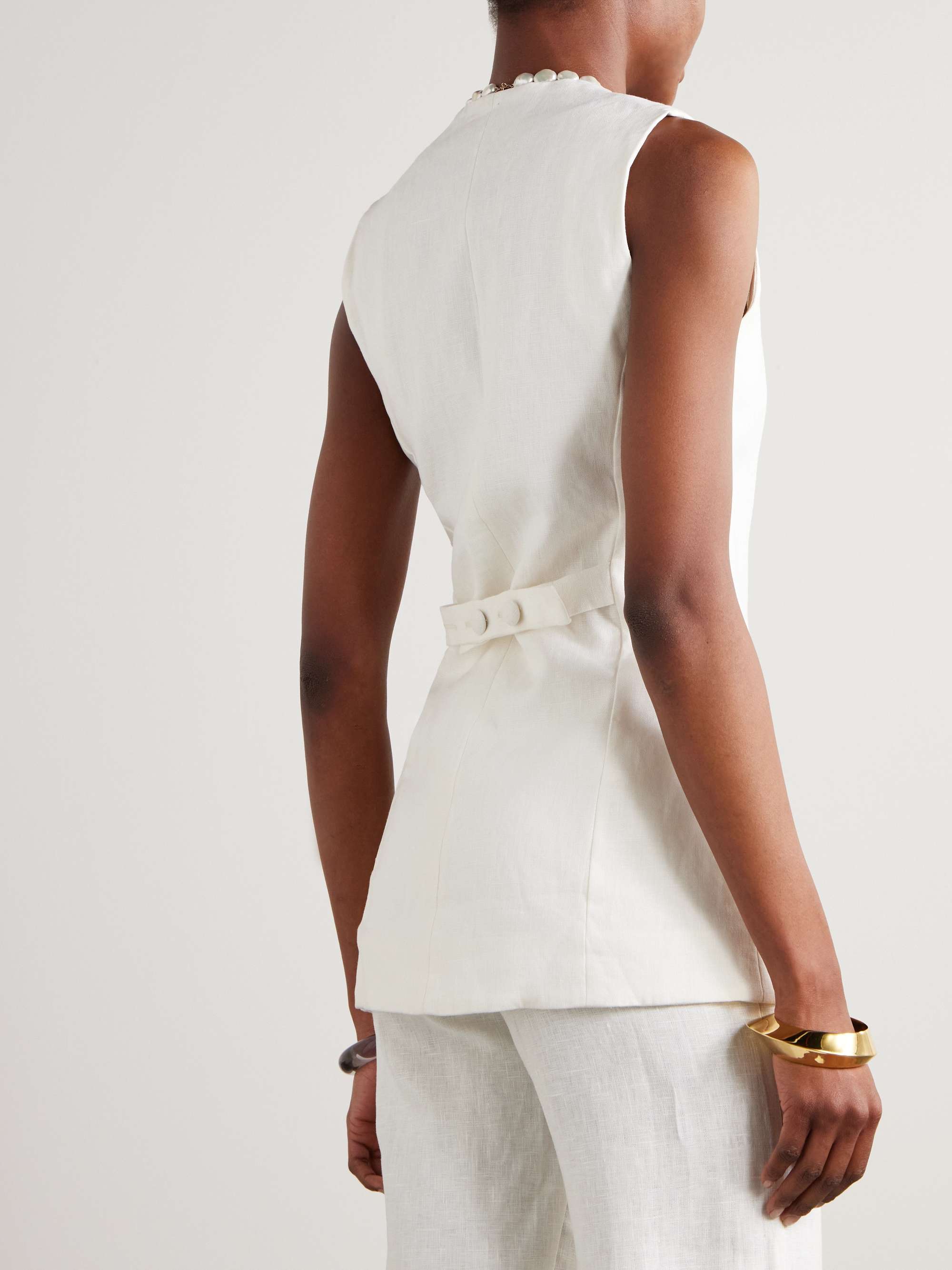 Eloise linen vest view