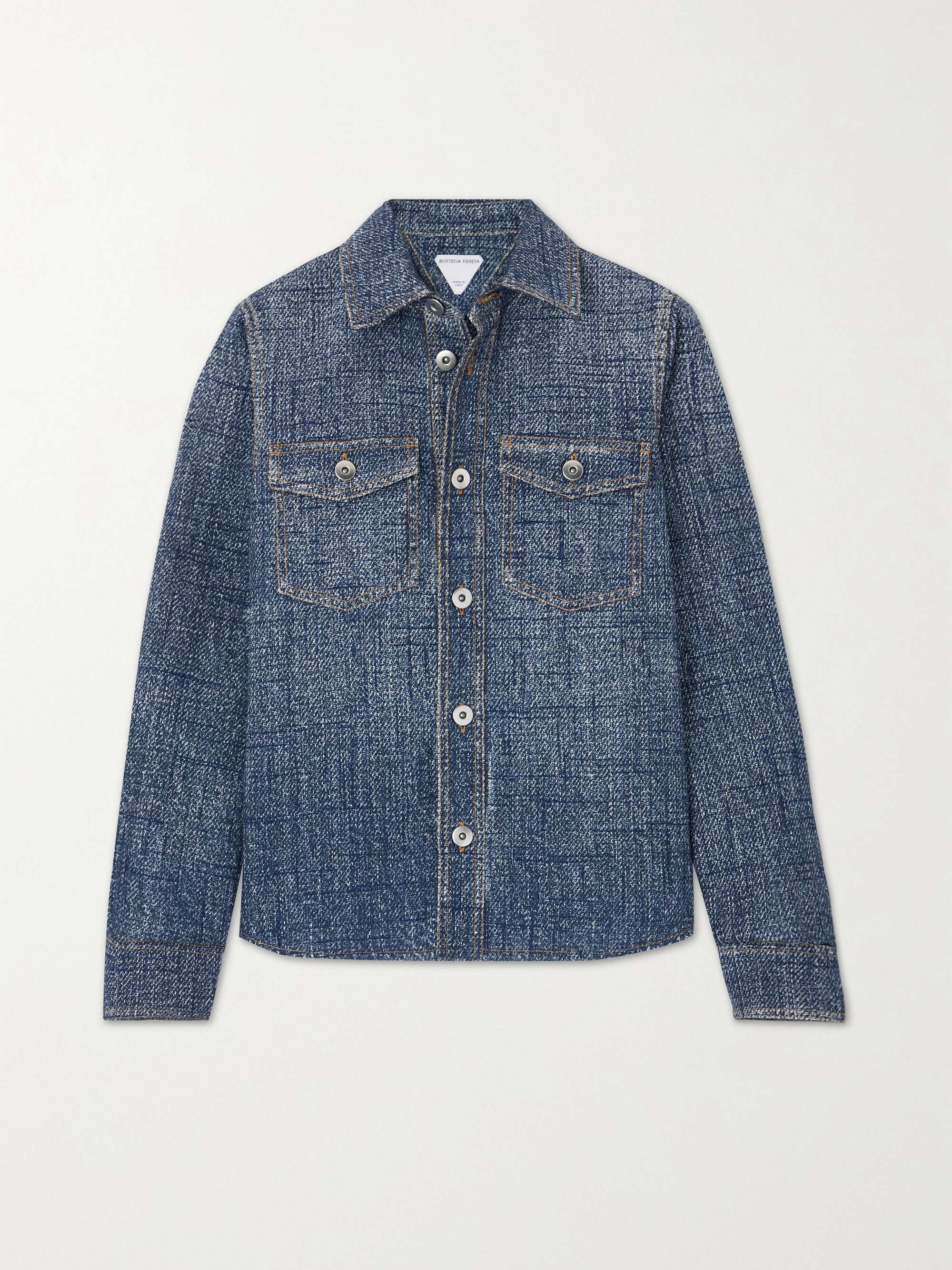 Printed denim shirt view