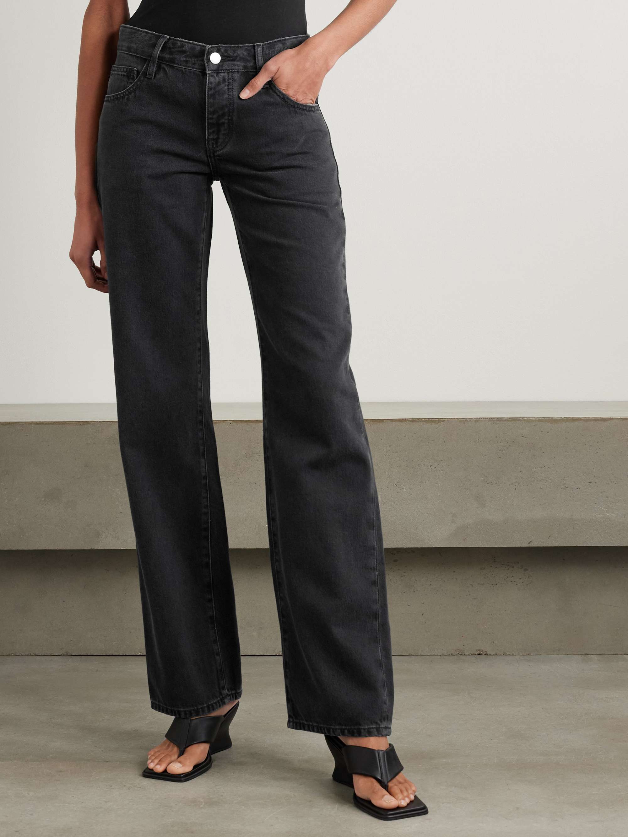 90s low-rise straight-leg organic jeans view