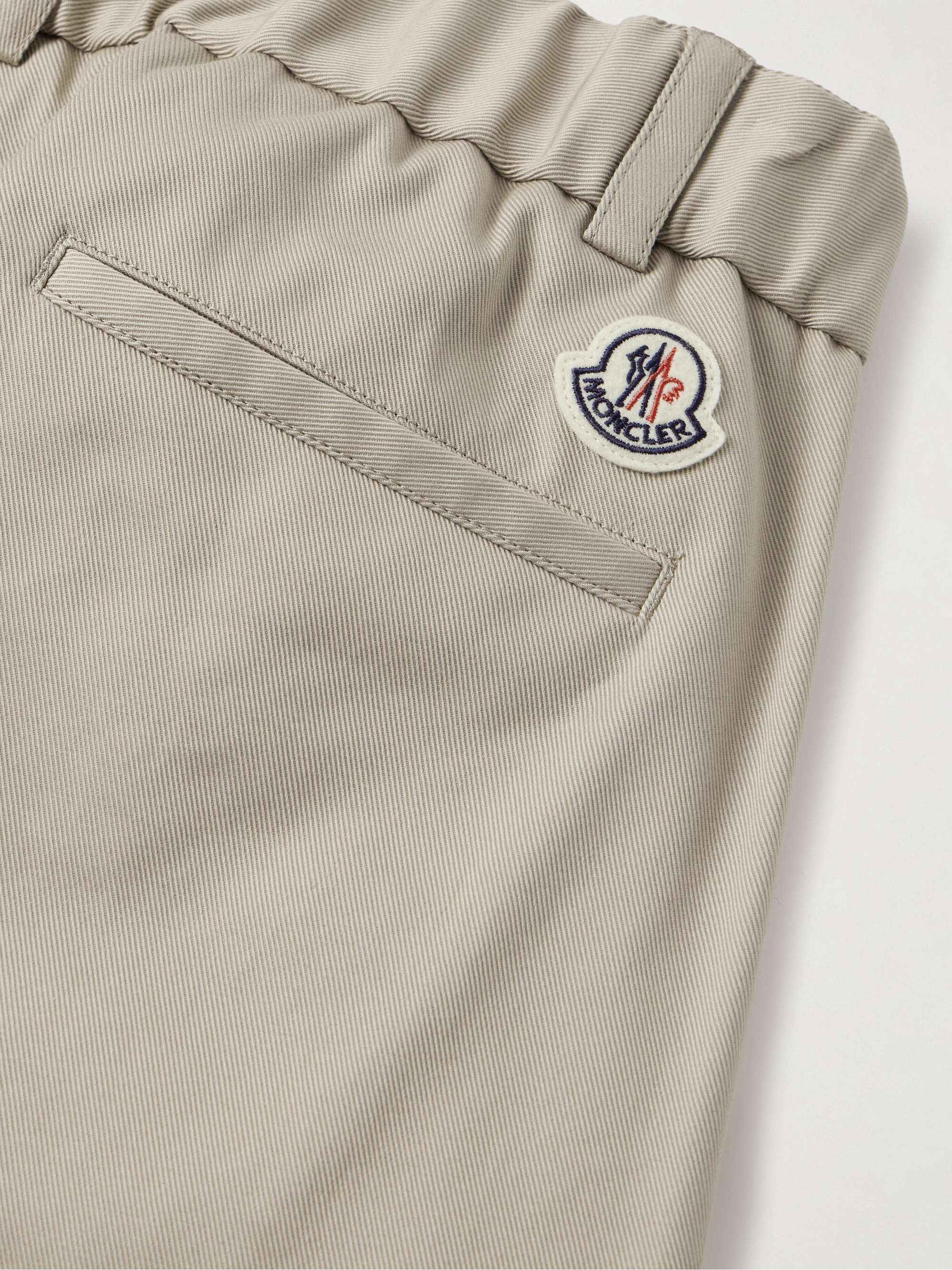 Straight-Leg Panelled Stretch-Cotton Gabardine Trousers view