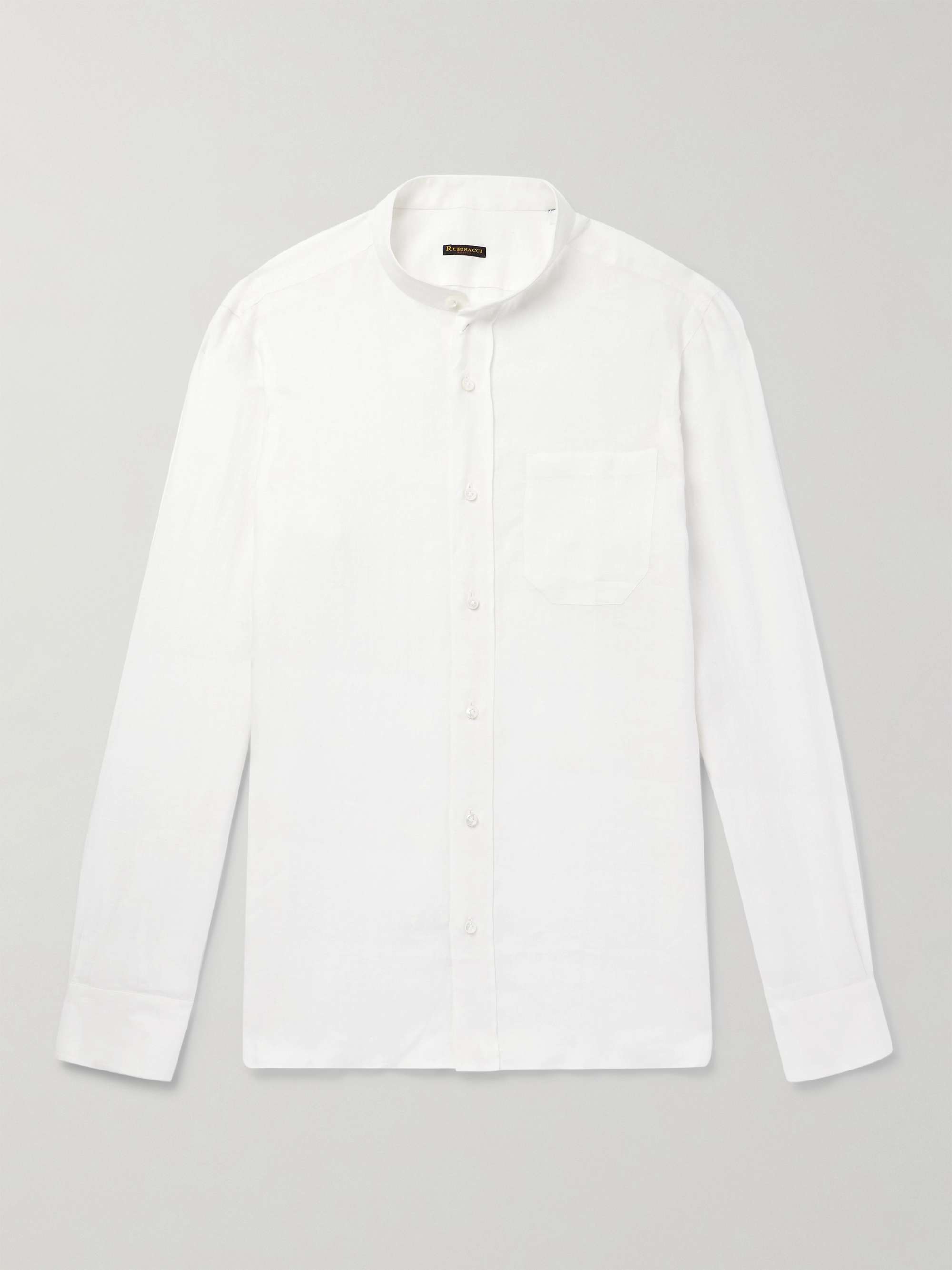Guru Grandad-Collar Linen Shirt view