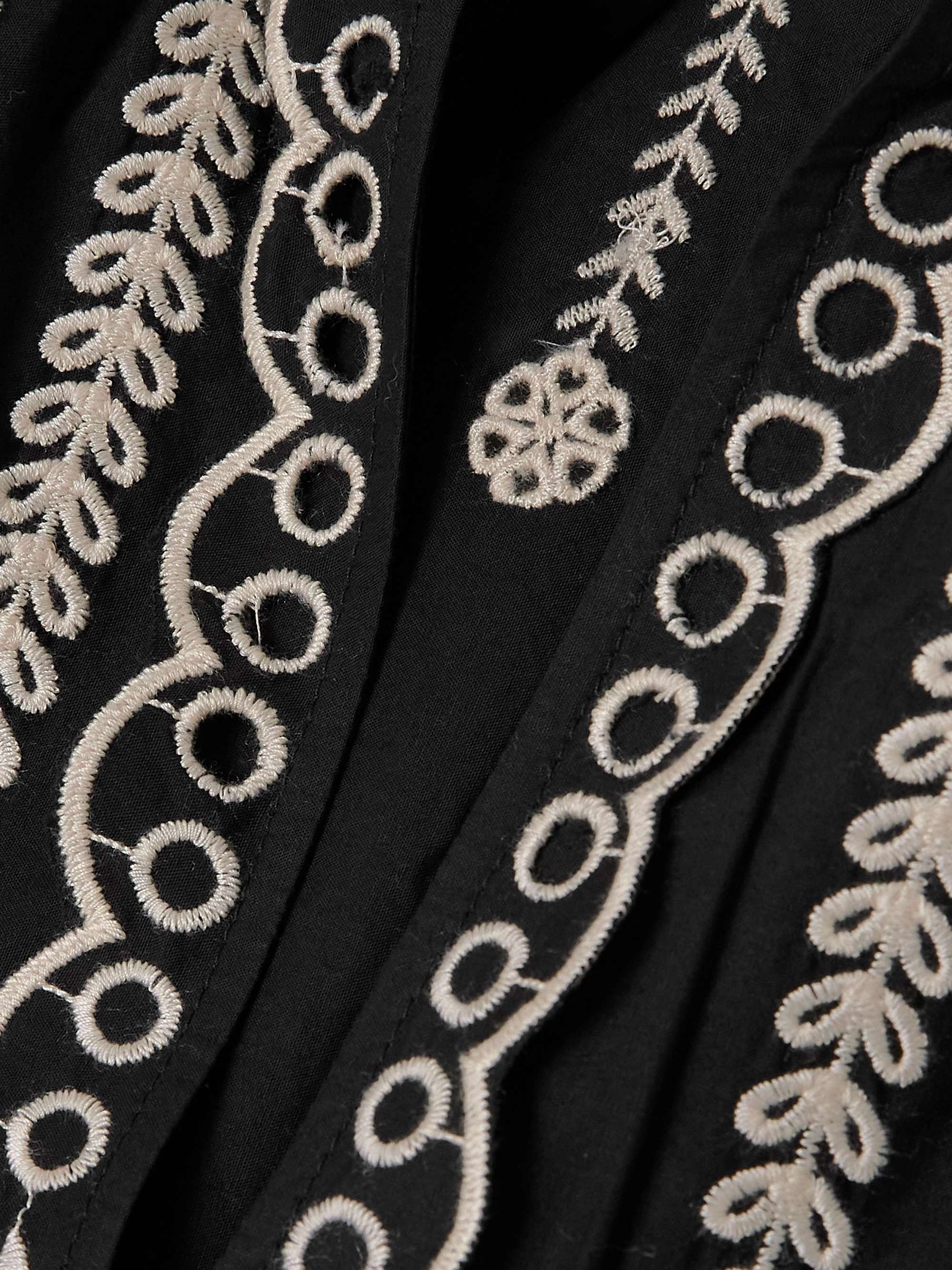 Kingsley embroidered cotton-poplin blouse view