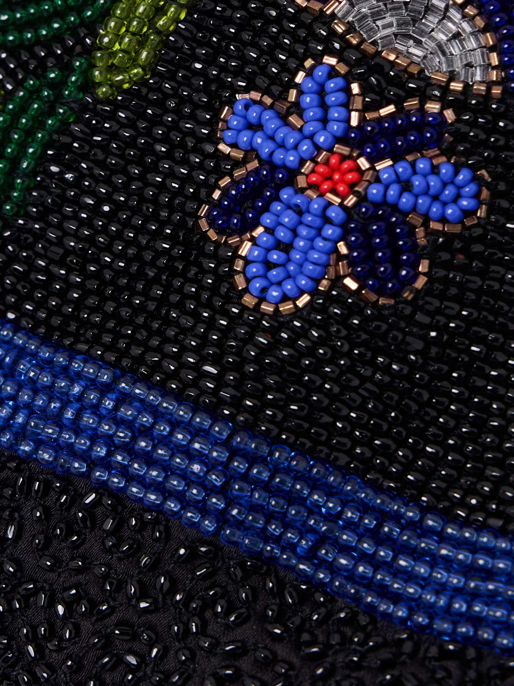Deco Collage beaded satin balconette bra view