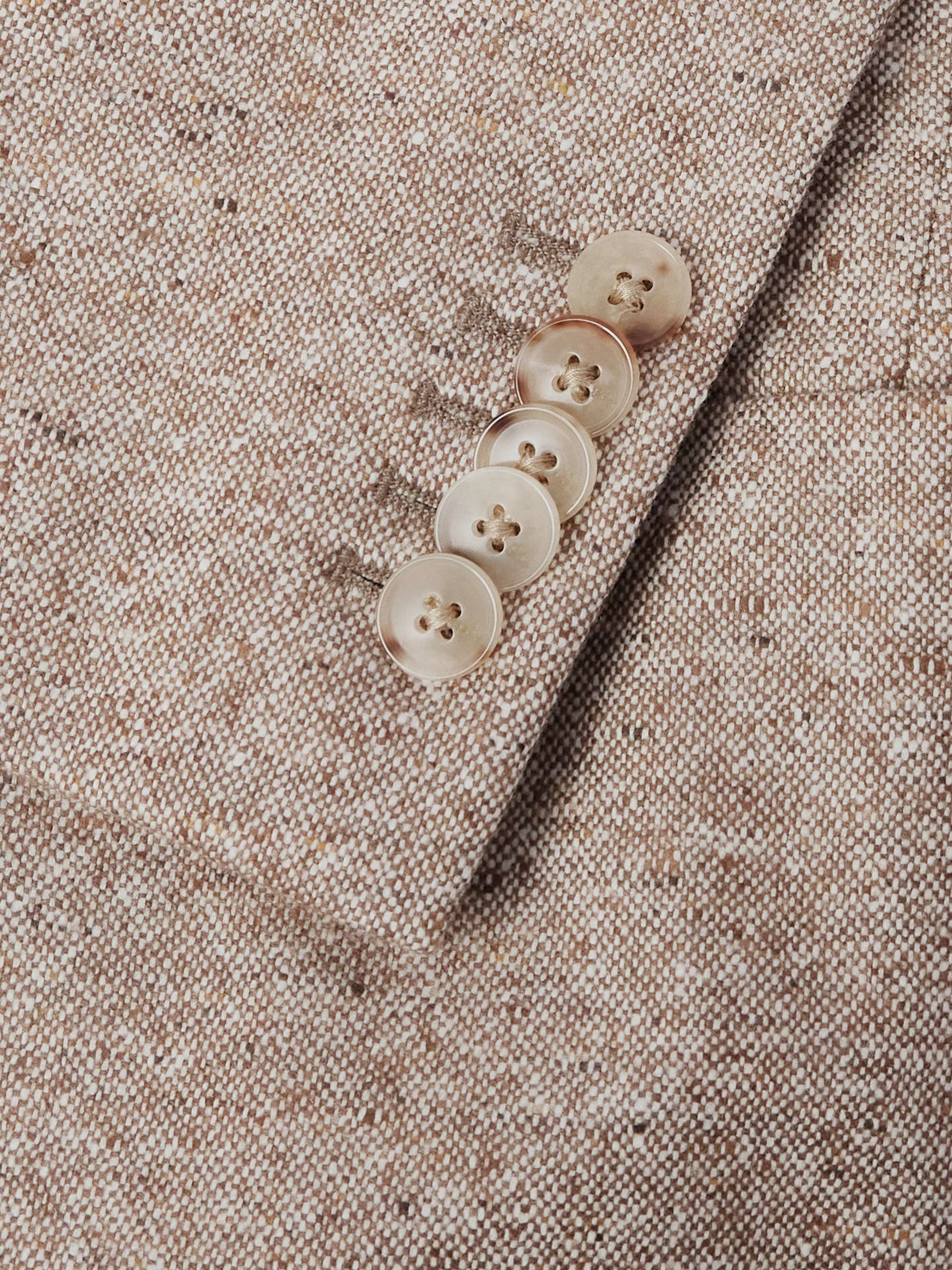 Double-Breasted Wool and Cashmere-Blend Suit Jacket view