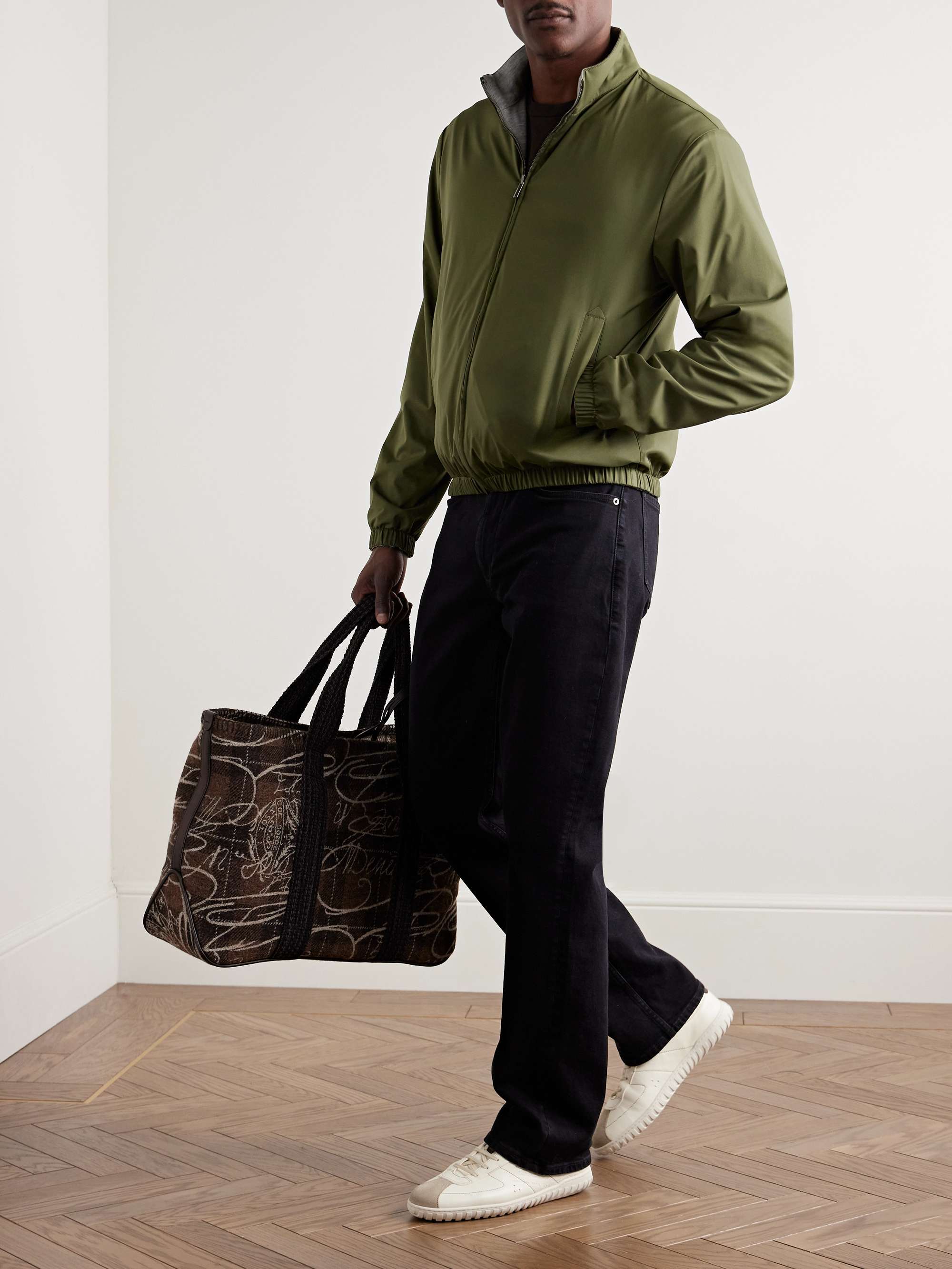 Reversible Twill and Jersey Blouson Jacket view