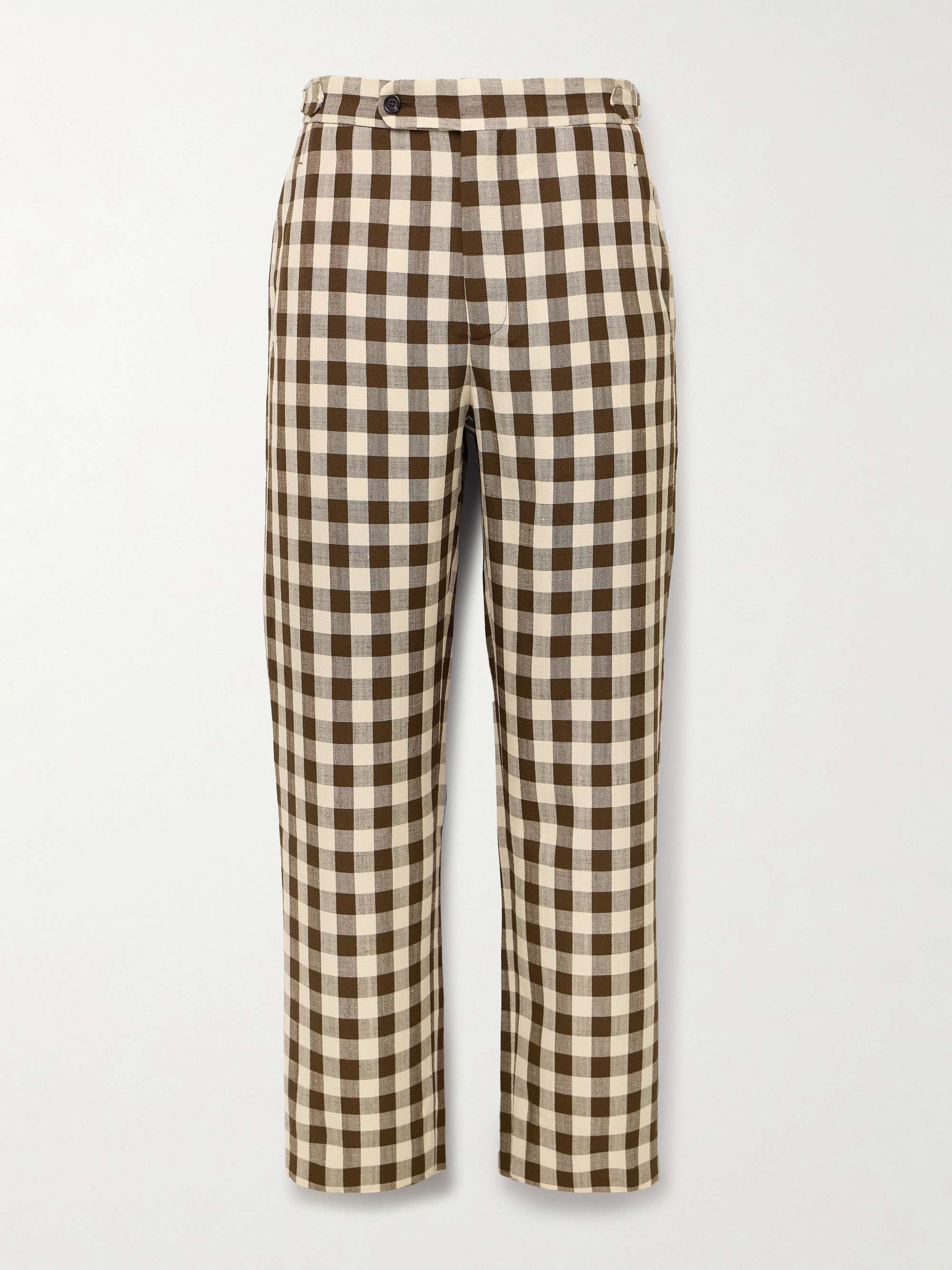 Gilbert Straight-Leg Checked Woven Trousers view