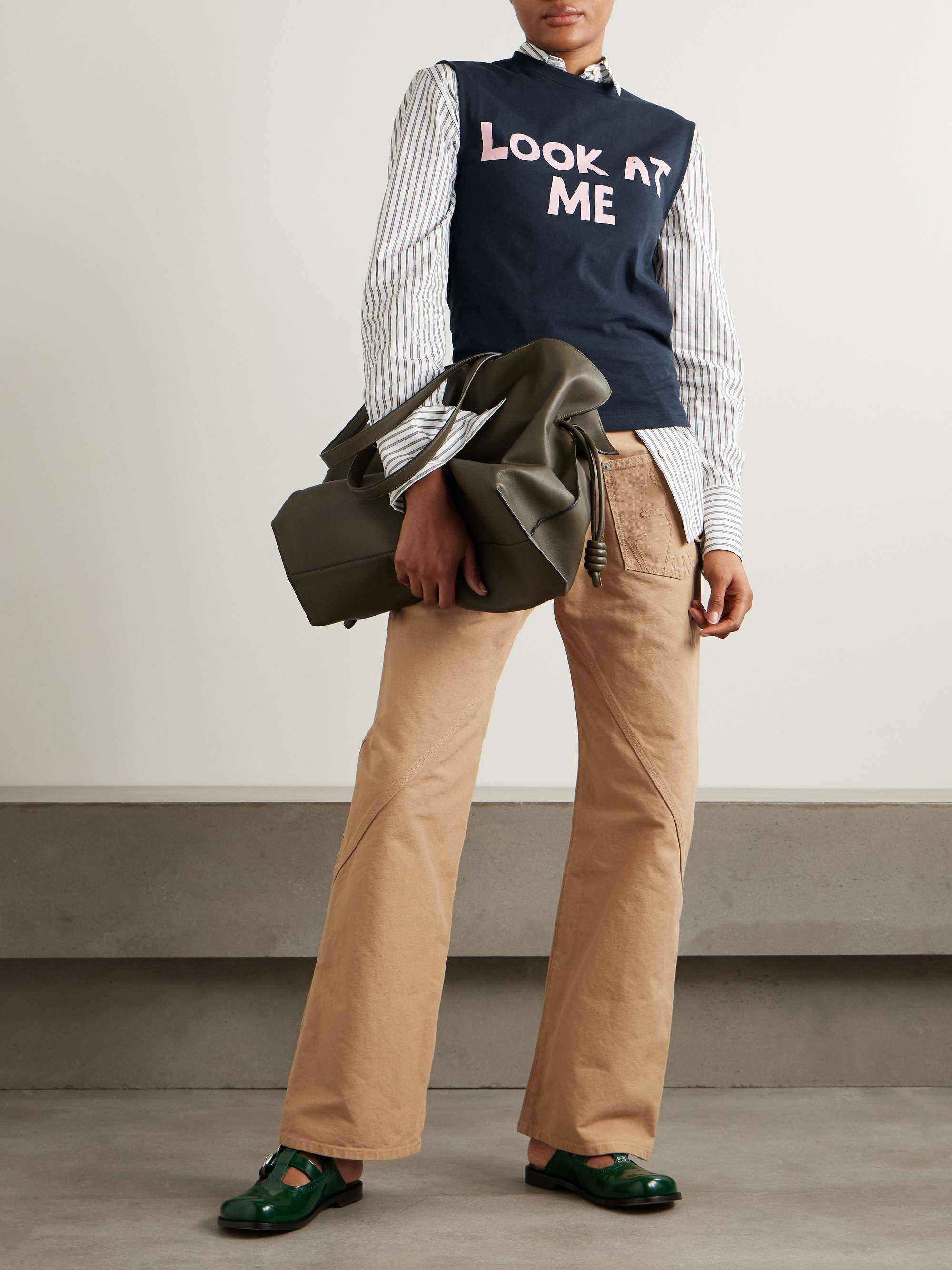 Look At Me printed cotton-jersey tank view