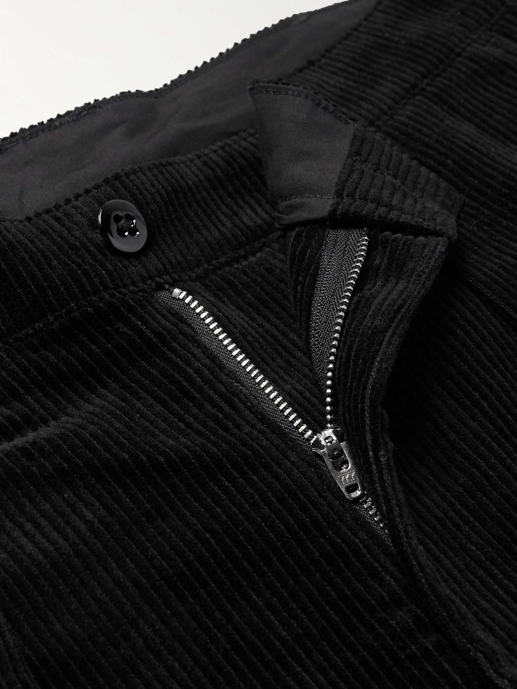 Tapered Pleated Cotton-Corduroy Trousers view
