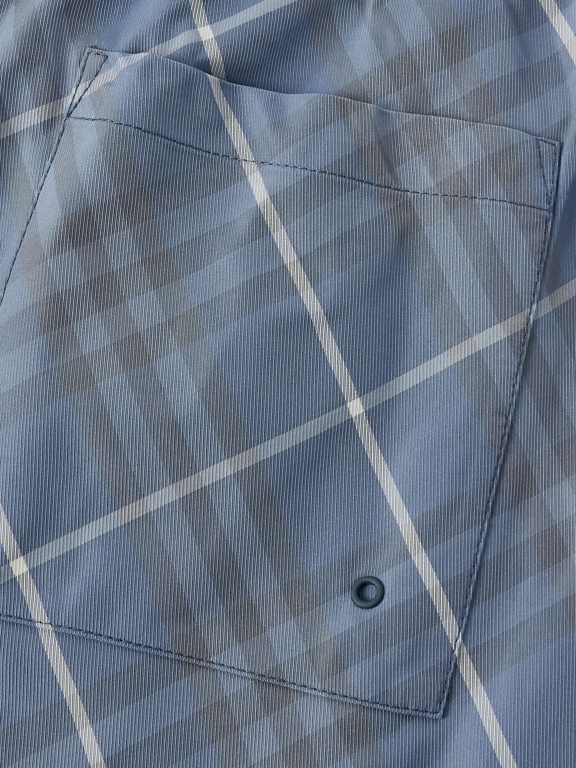 Slim-Fit Short-Length Checked Swim Shorts view