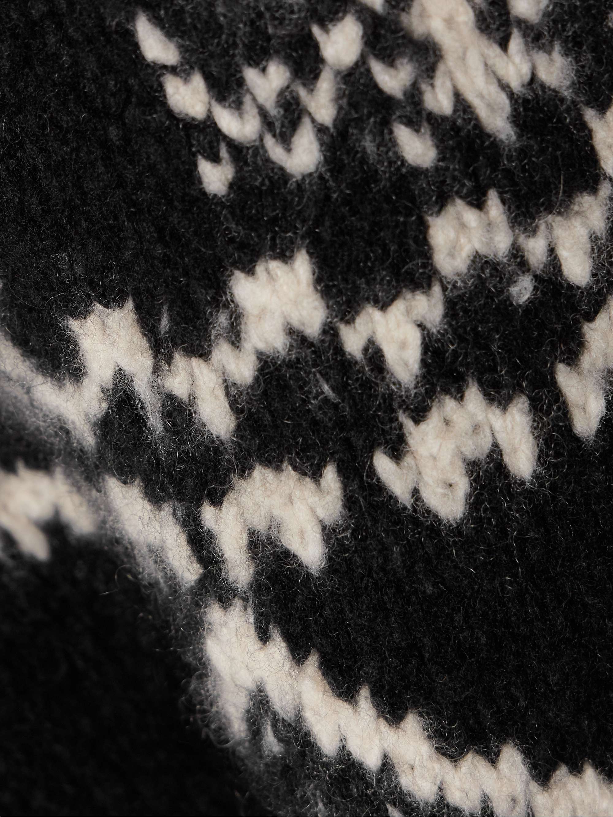 Meredith intarsia cashmere and silk-blend turtleneck sweater view