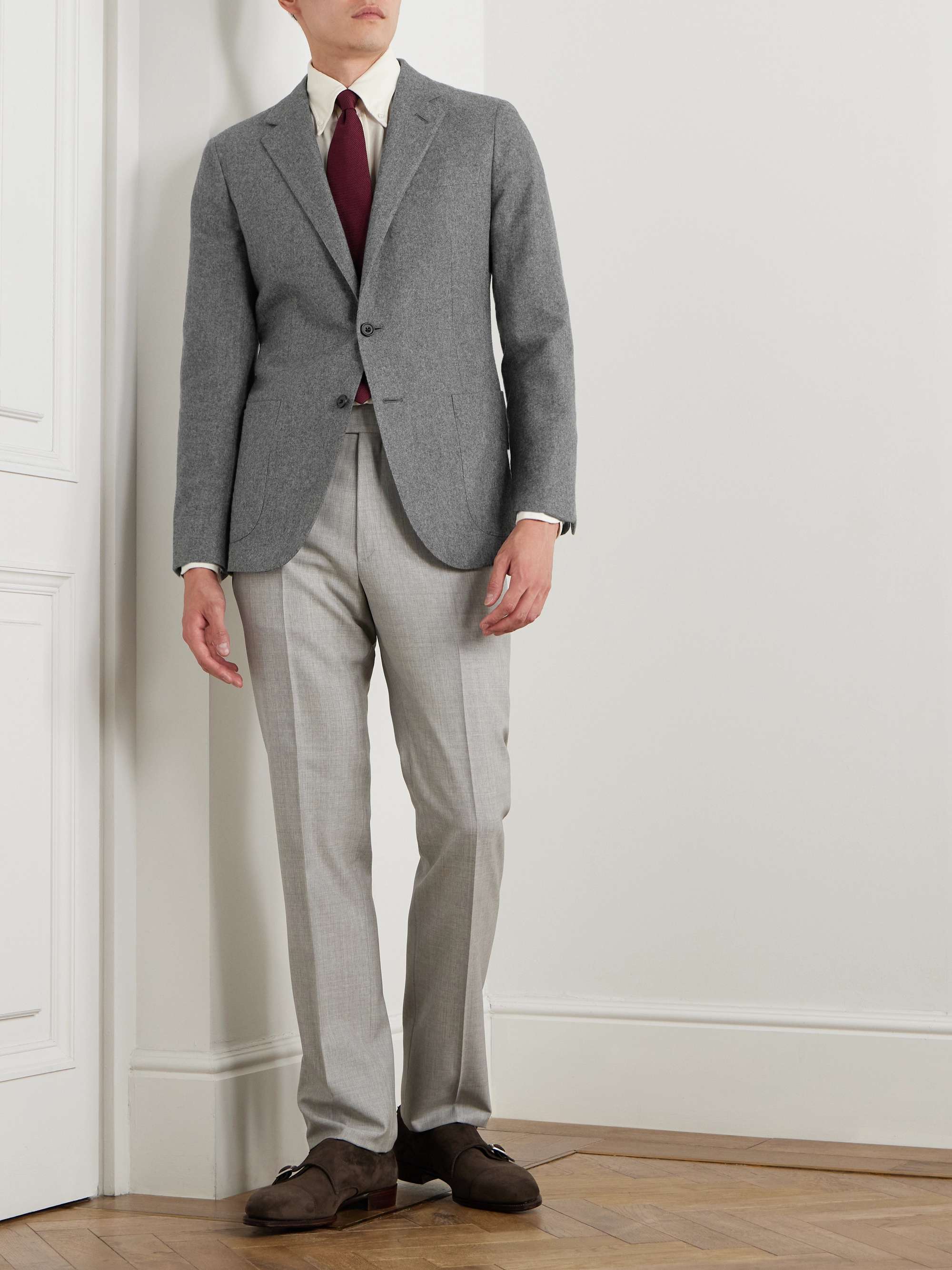 Slim-Fit Cashmere-Felt Blazer view
