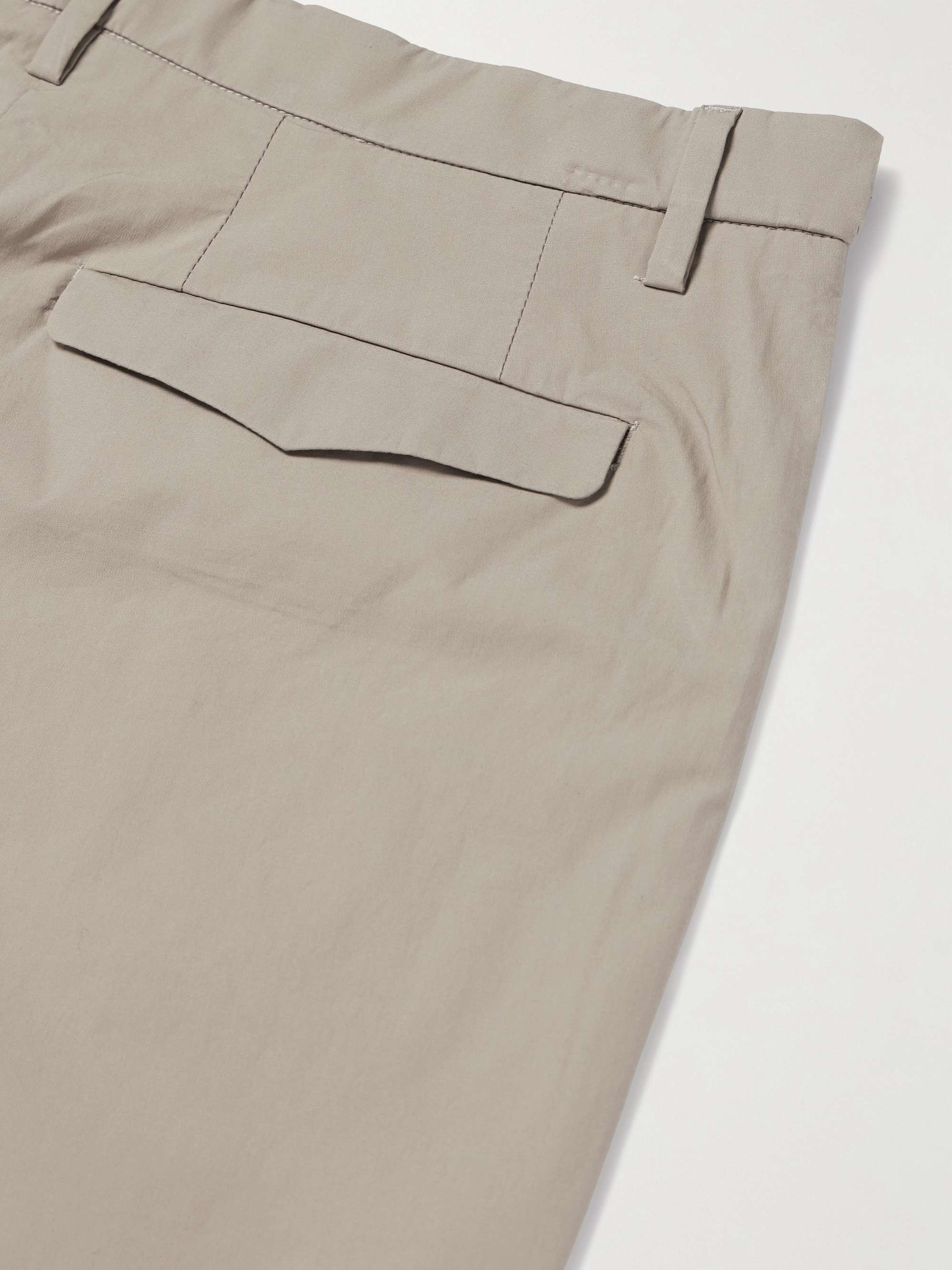 Masco Straight-Leg Pleated Cotton-Blend Trousers view