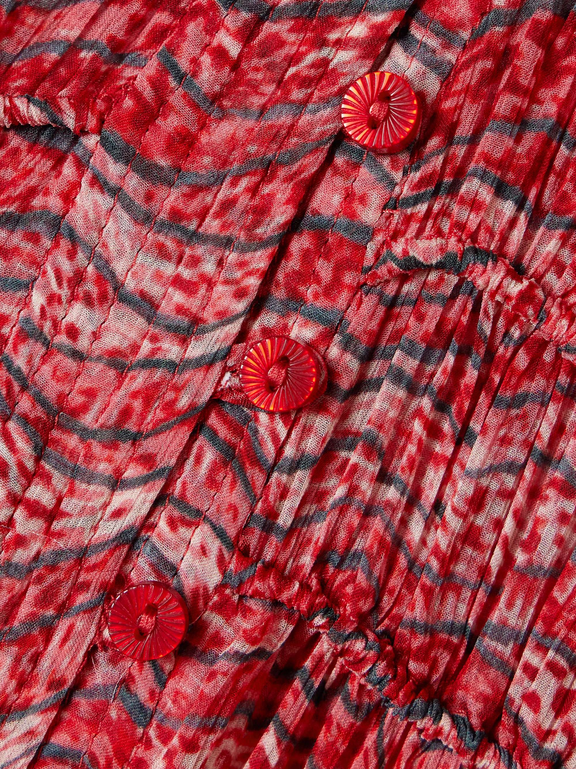 Amara gathered printed chiffon maxi dress view