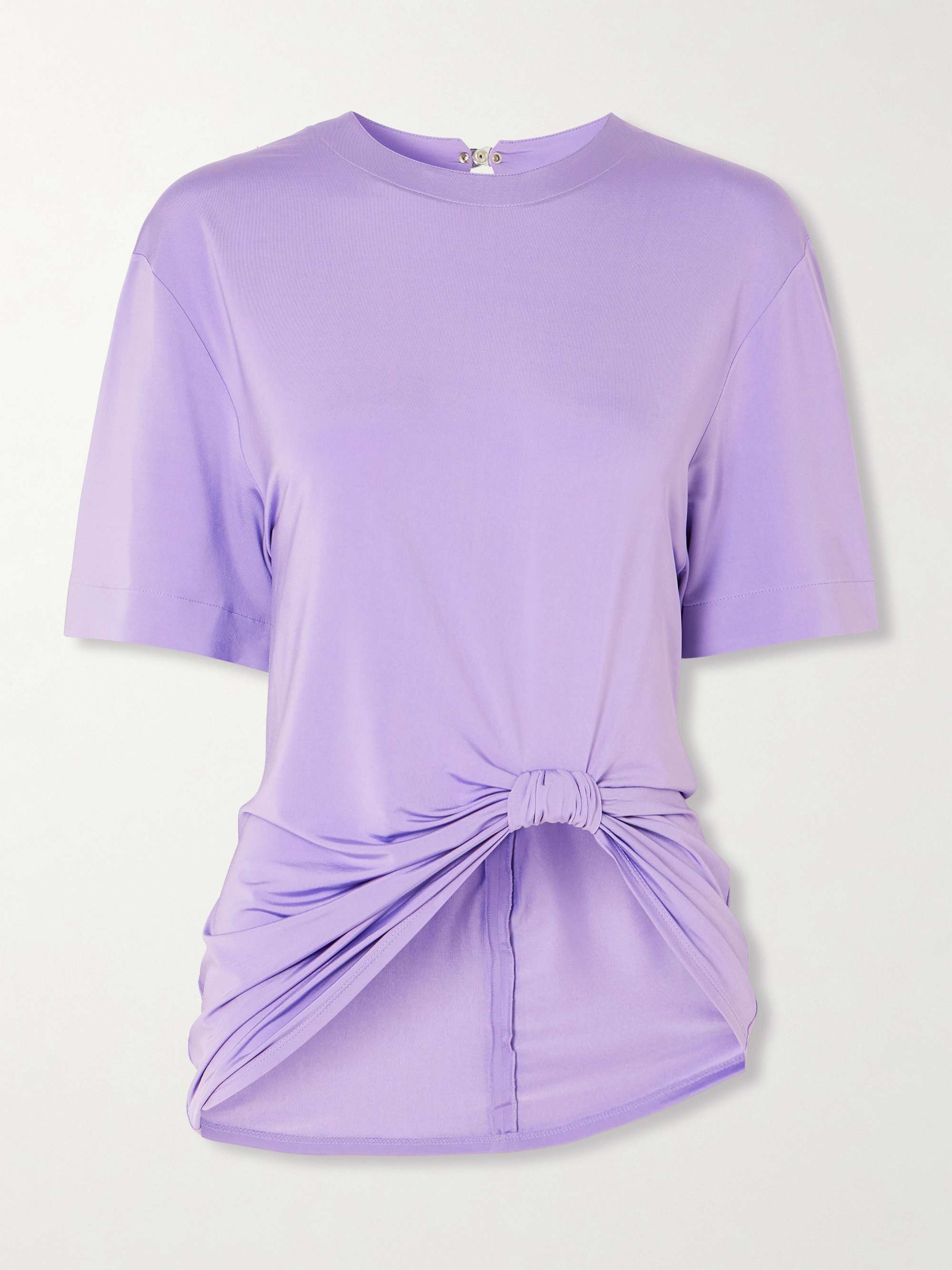 Knotted stretch-jersey T-shirt view