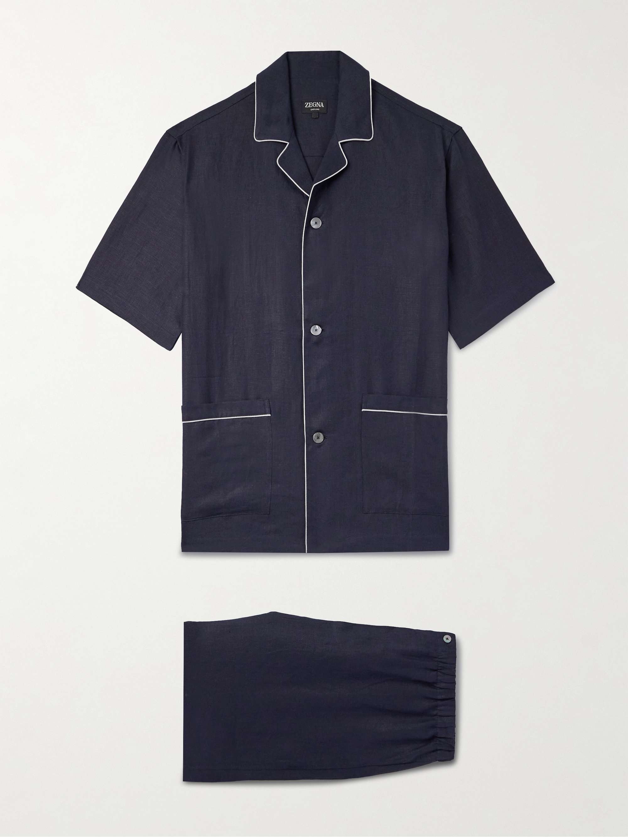 Camp-Collar Oasi Linen Pyjama Set view