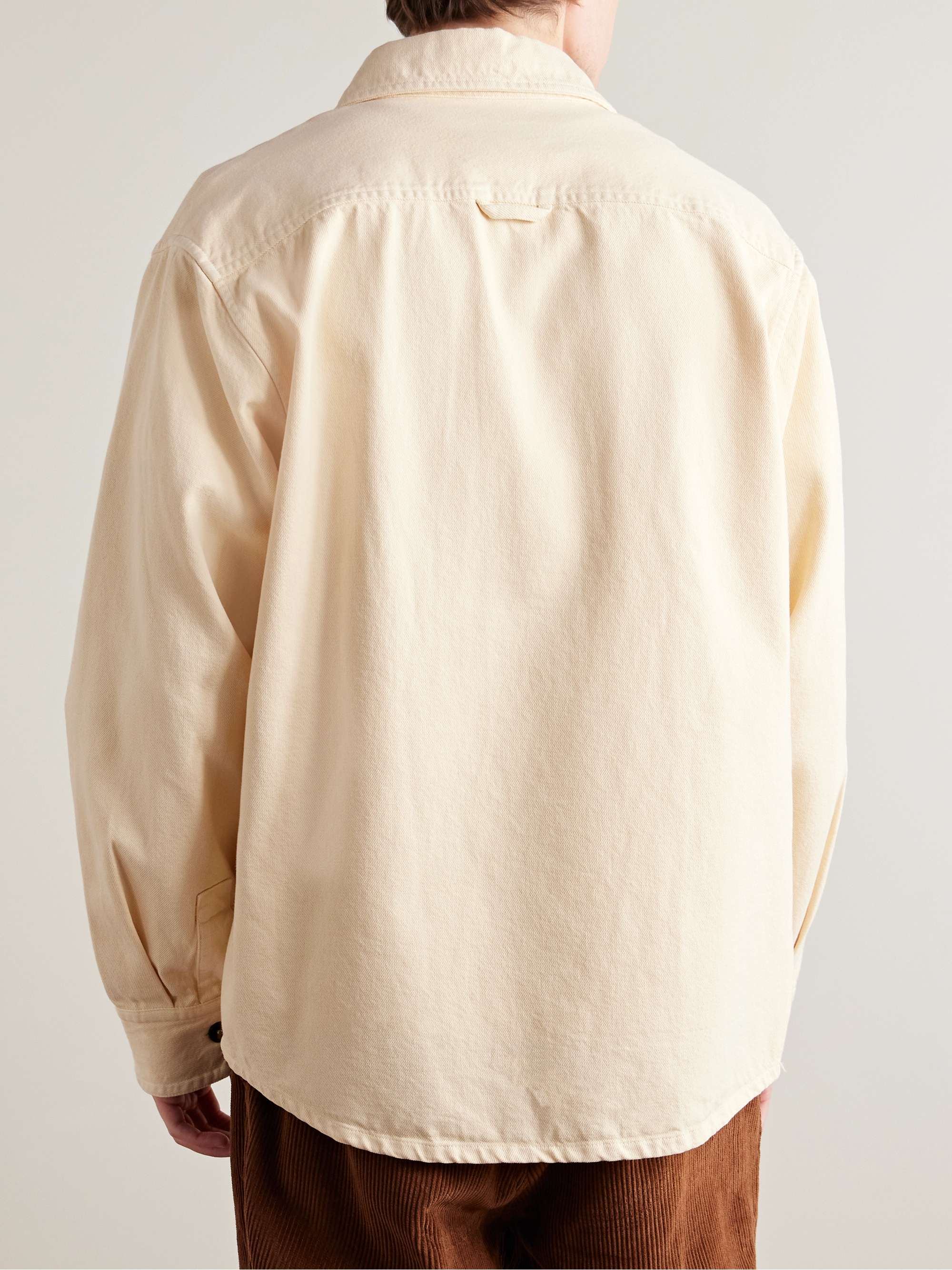 Basile Logo-Embroidered Organic Cotton-Twill Overshirt view