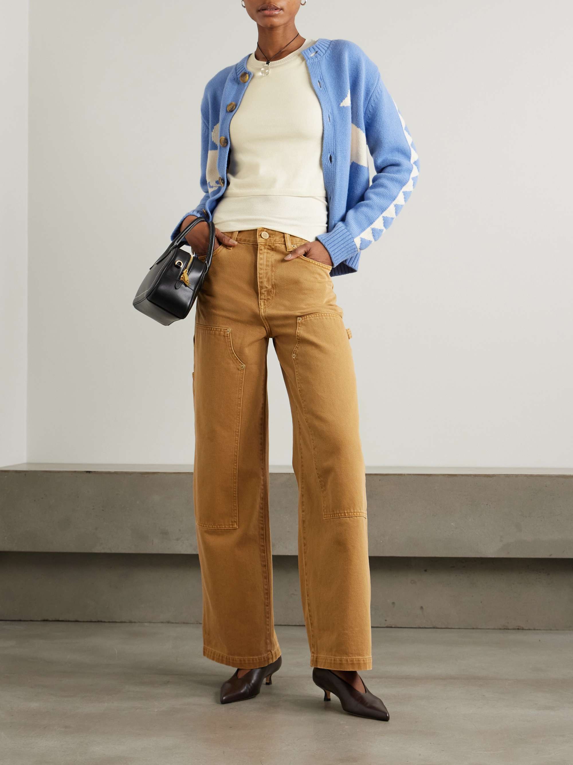 Van cropped cashmere T-shirt view