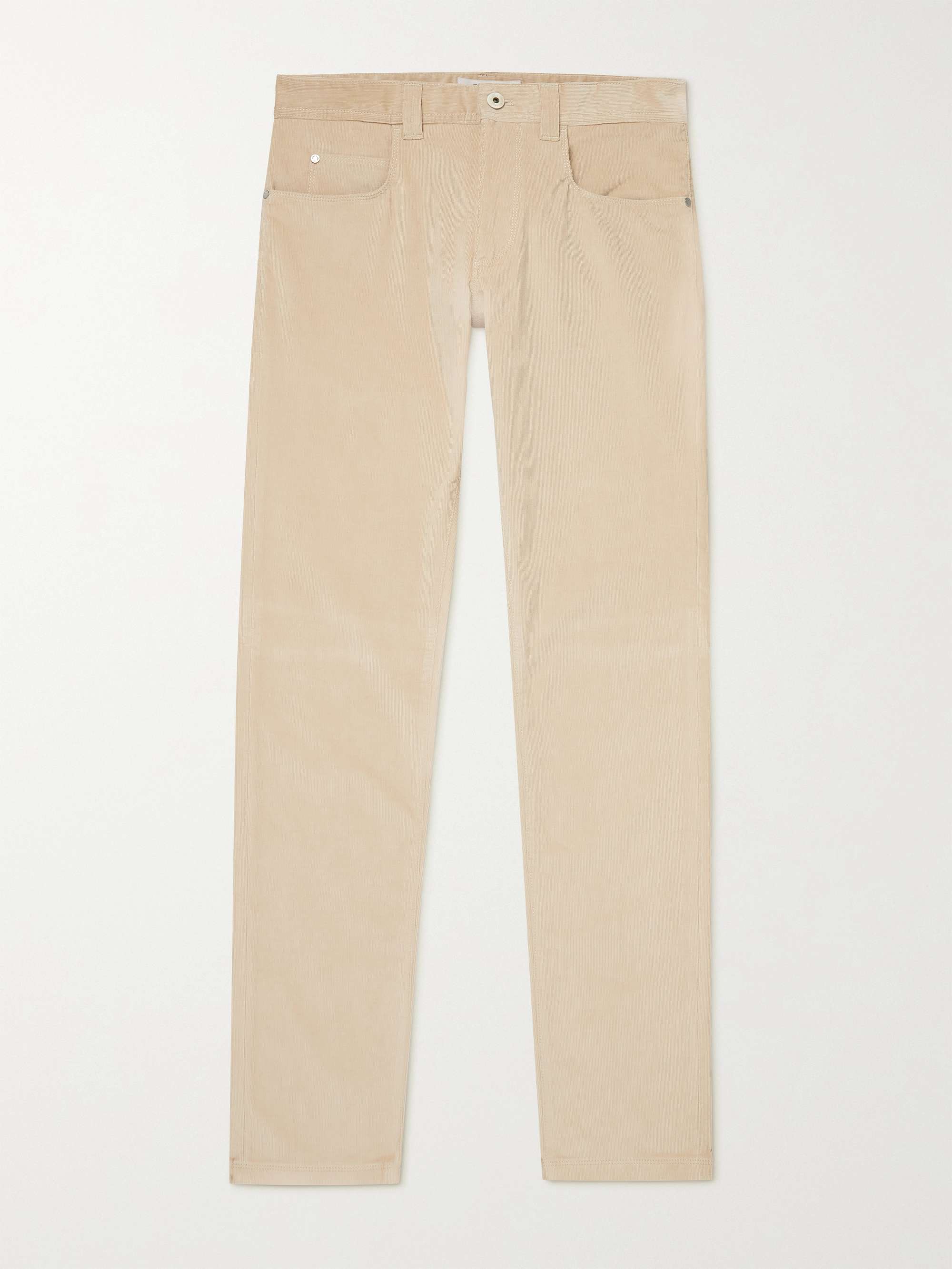 Slim-Fit Stretch-Cotton Corduroy Trousers view