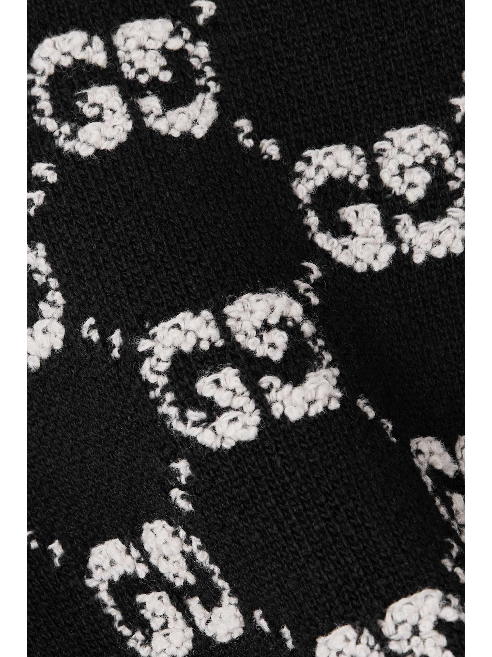 Jacquard-knit wool-bouclé cardigan view
