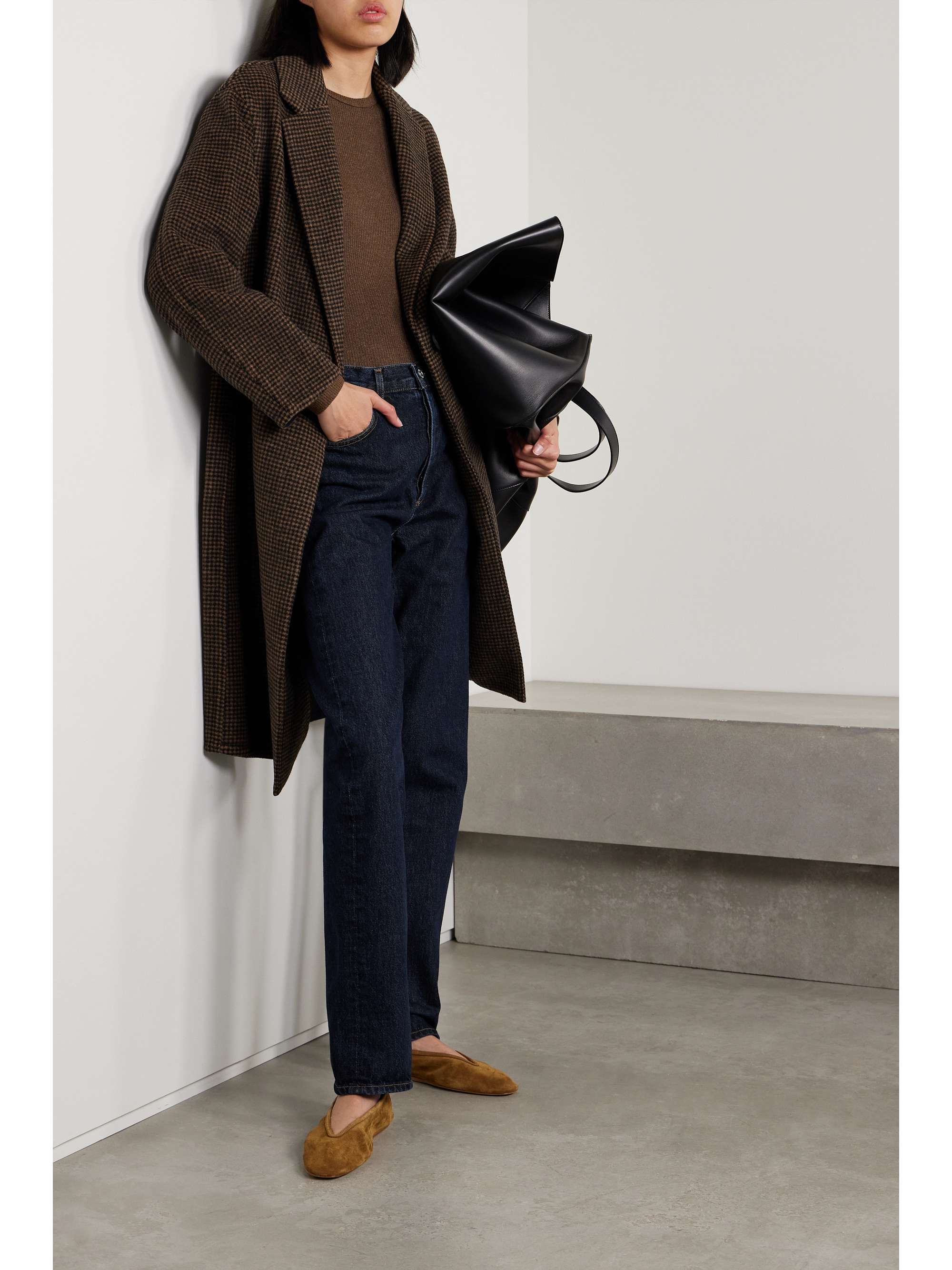 + NET SUSTAIN '90s Pinch Waist Long high-rise straight-leg organic jeans view
