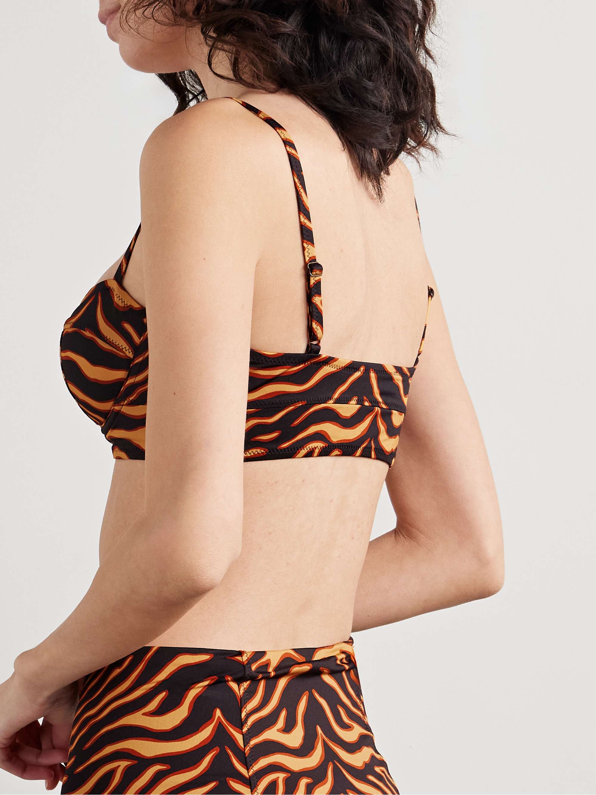 Zahara tiger-print underwired bikini top view