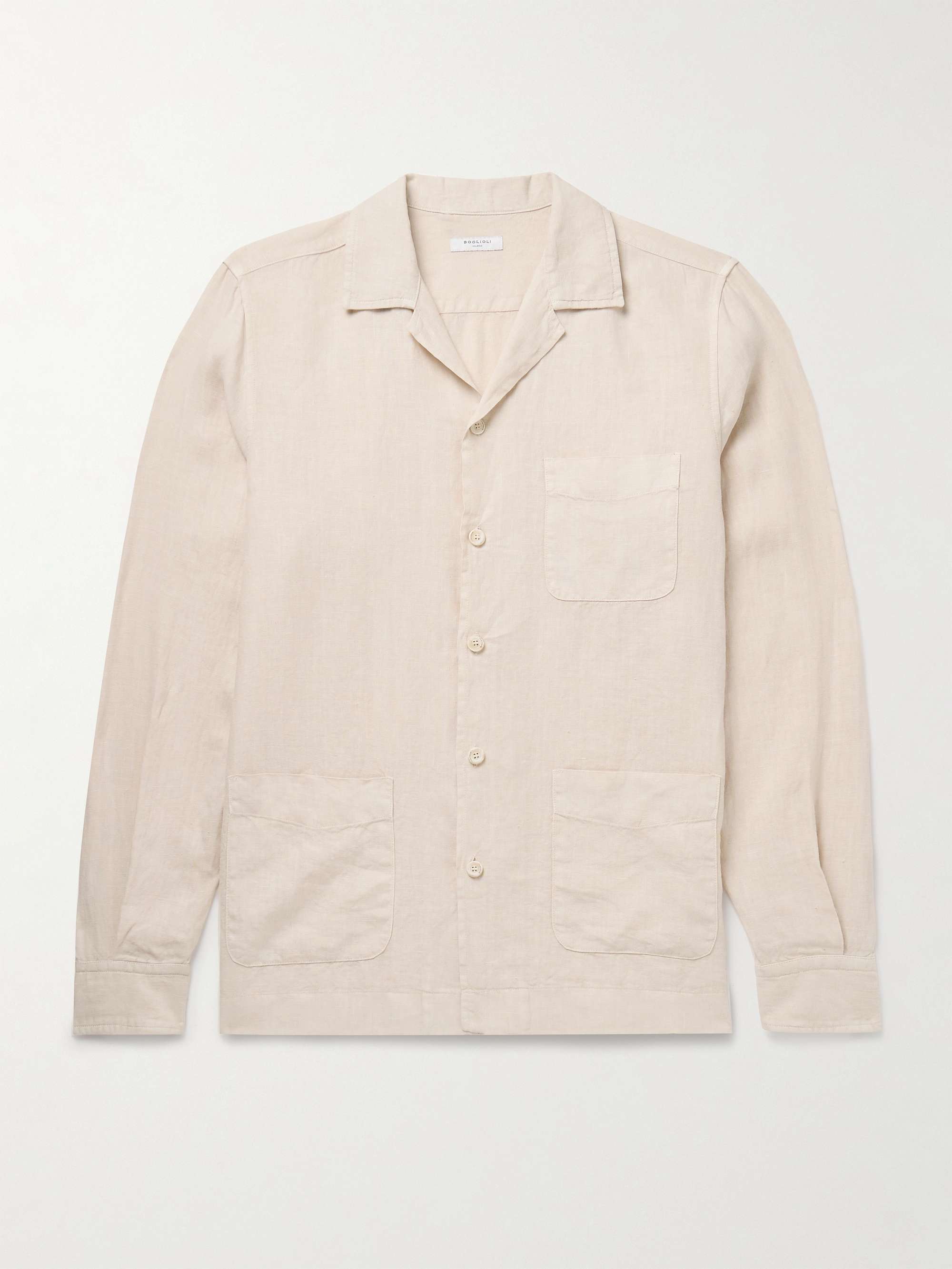 Camp-Collar Linen Overshirt view