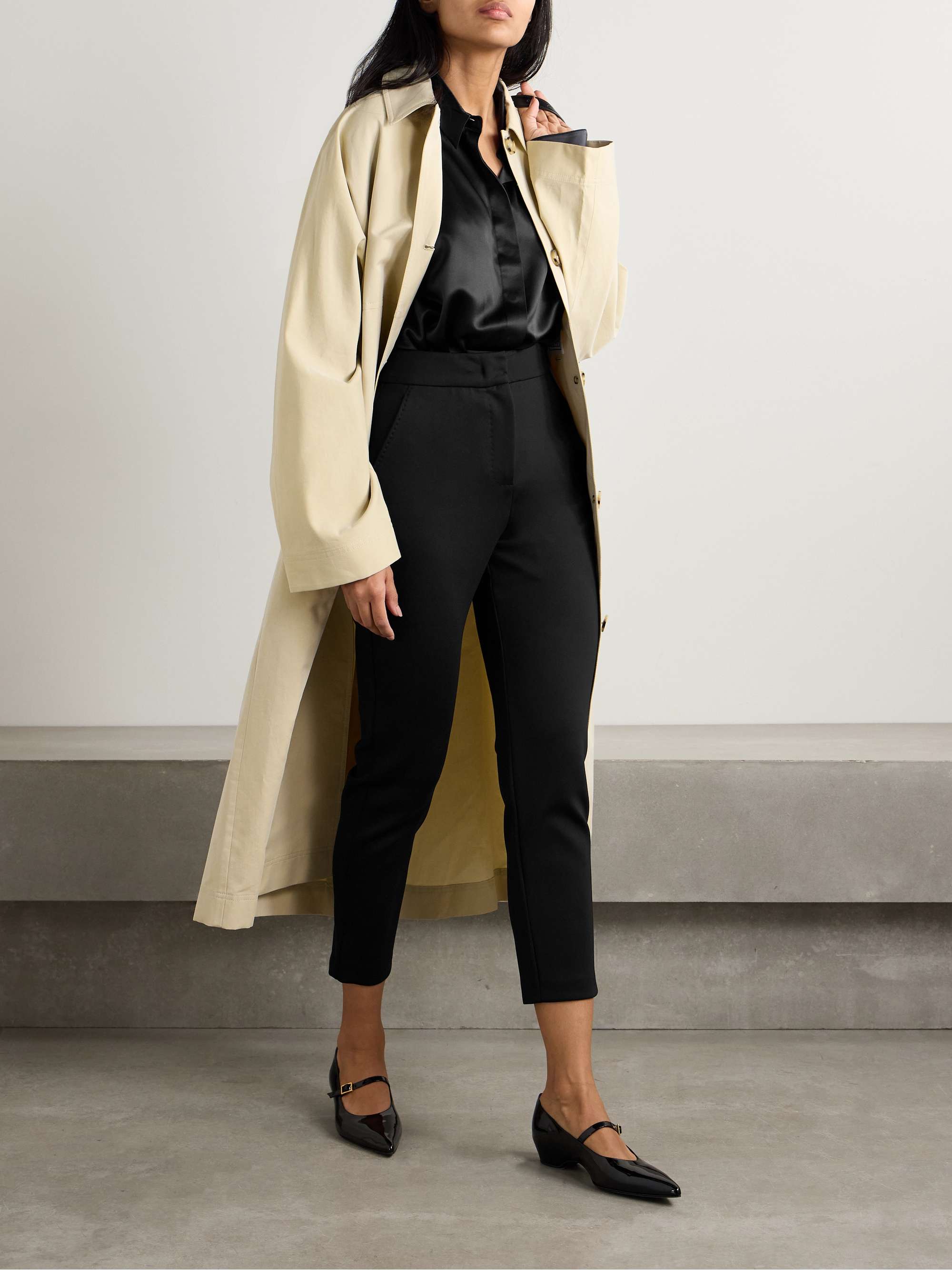 Orlanda cropped stretch-ponte slim-leg pants view