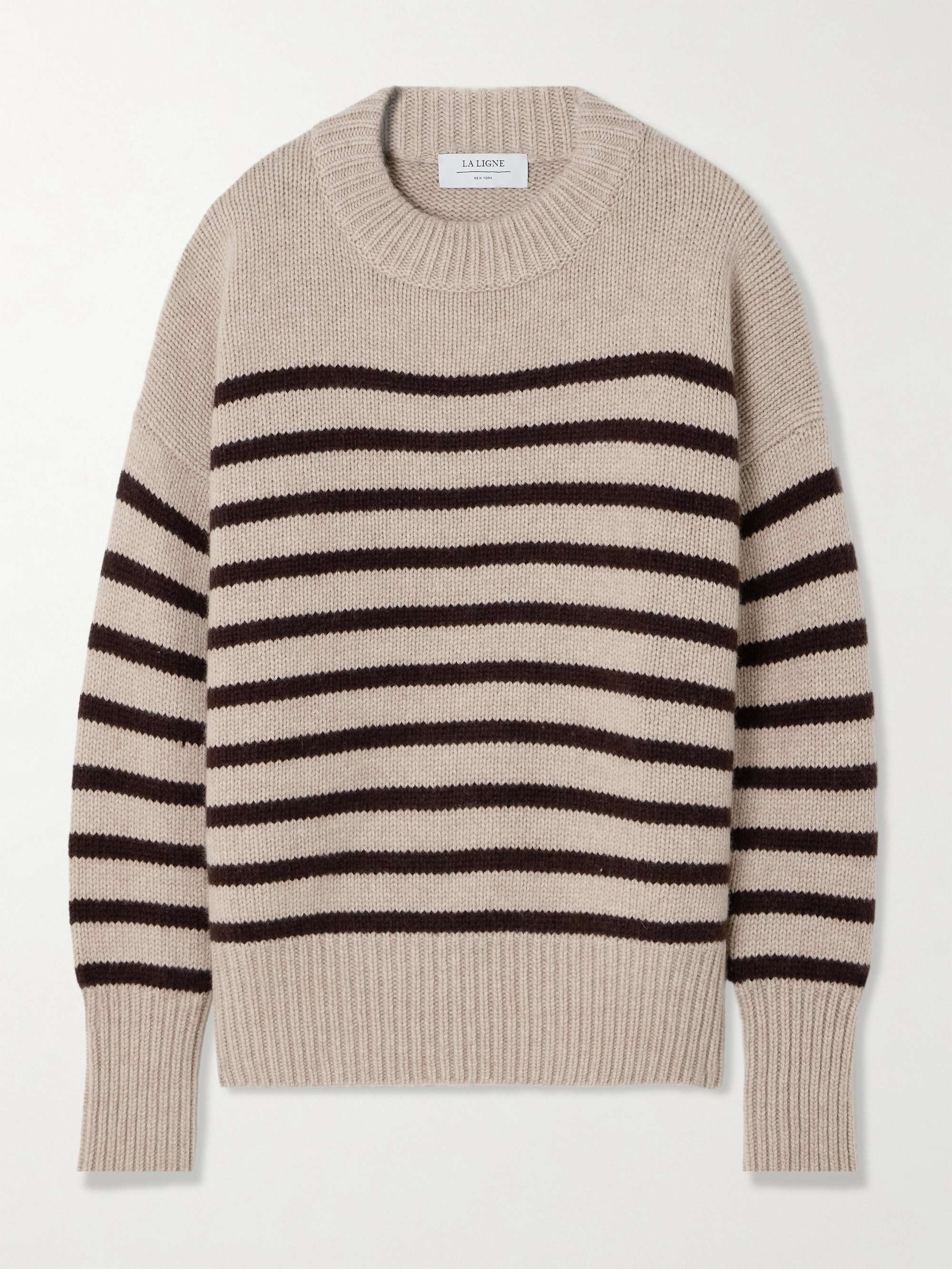 Marina striped wool and cashmere-blend sweater view