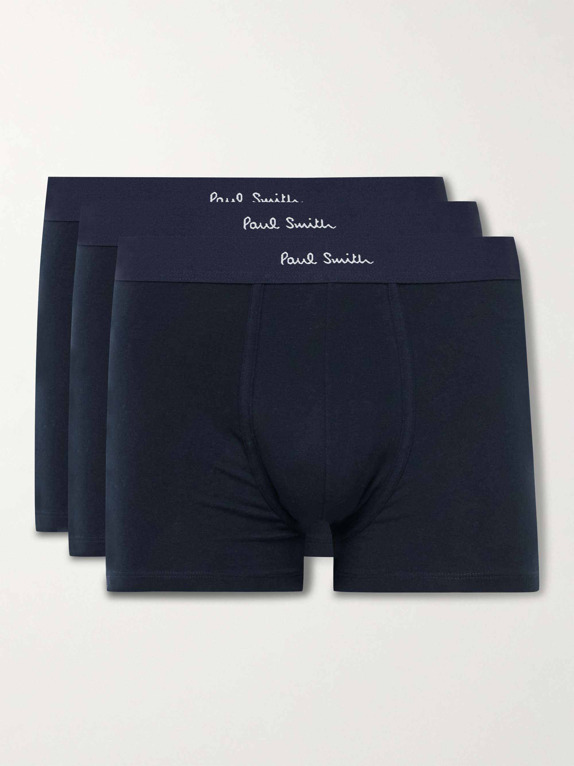 Three-Pack Stretch Organic Cotton Boxer Briefs view