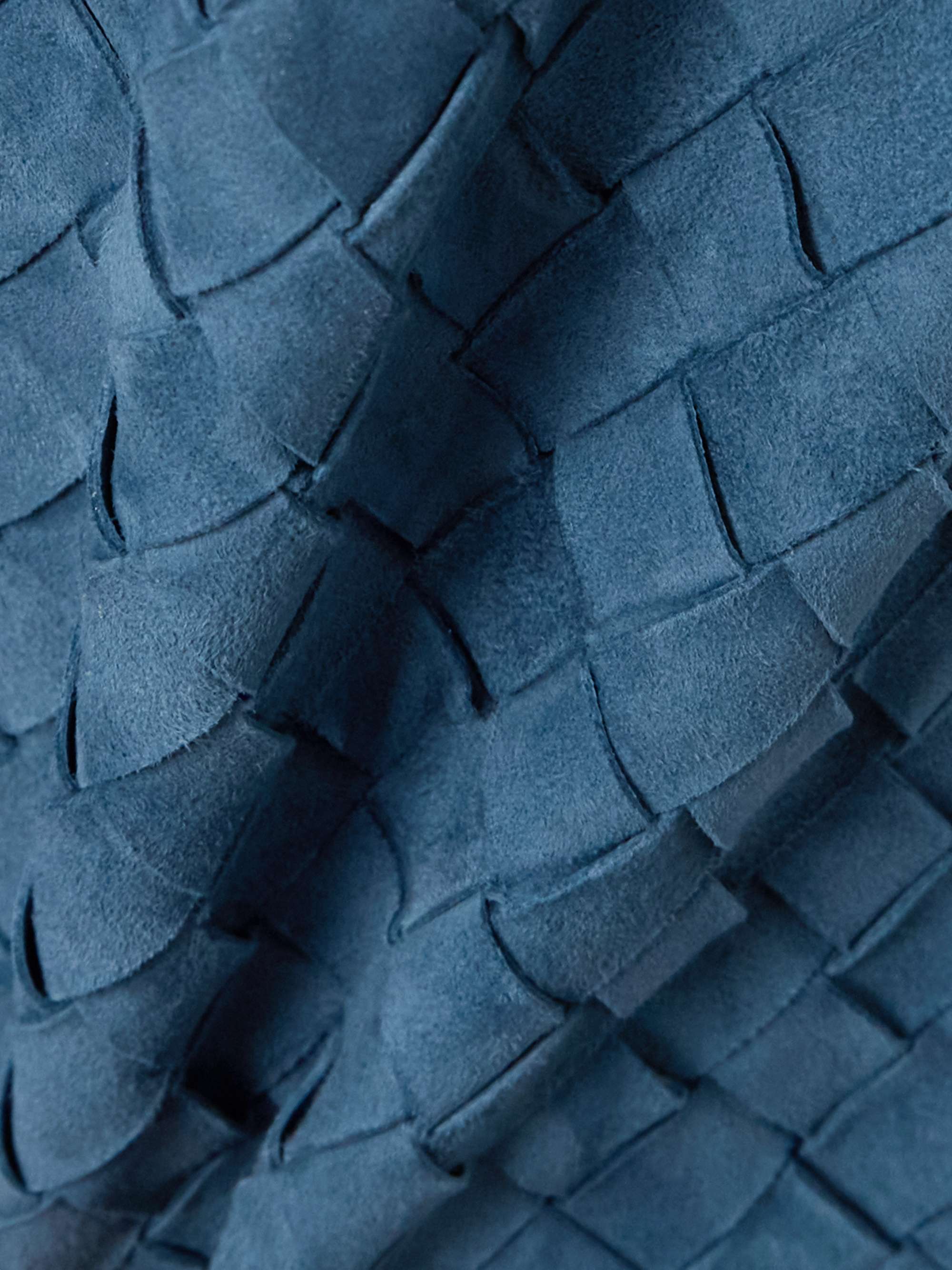 Intrecciato suede straight-leg pants view