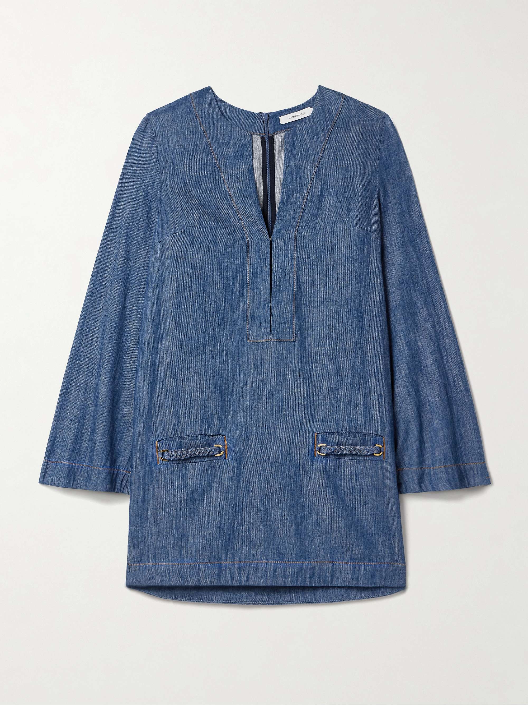 Wylie braided denim mini dress view
