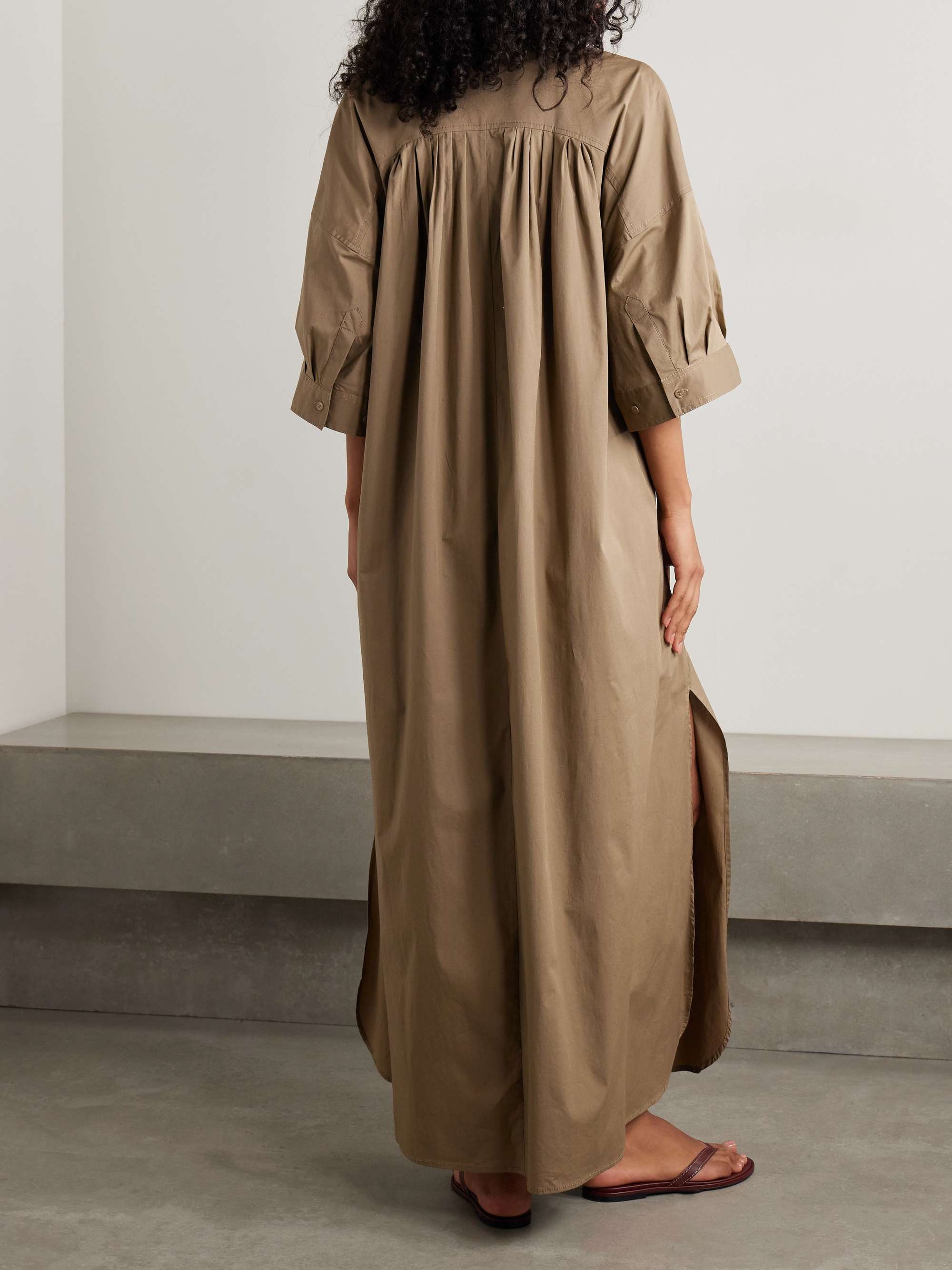 Enzo stretch-cotton poplin maxi shirt dress view