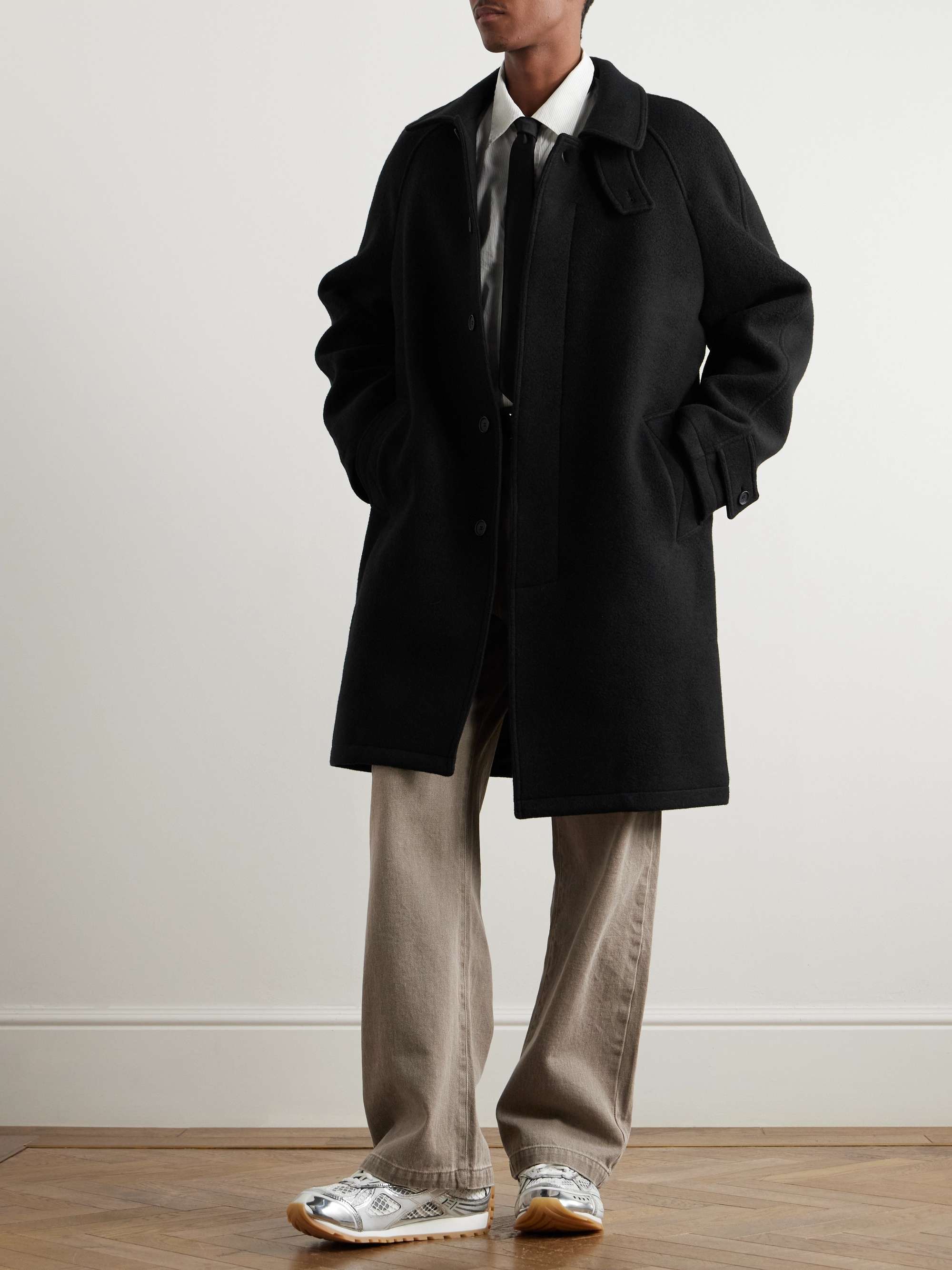 Accession Brushed Recycled-Wool Coat view