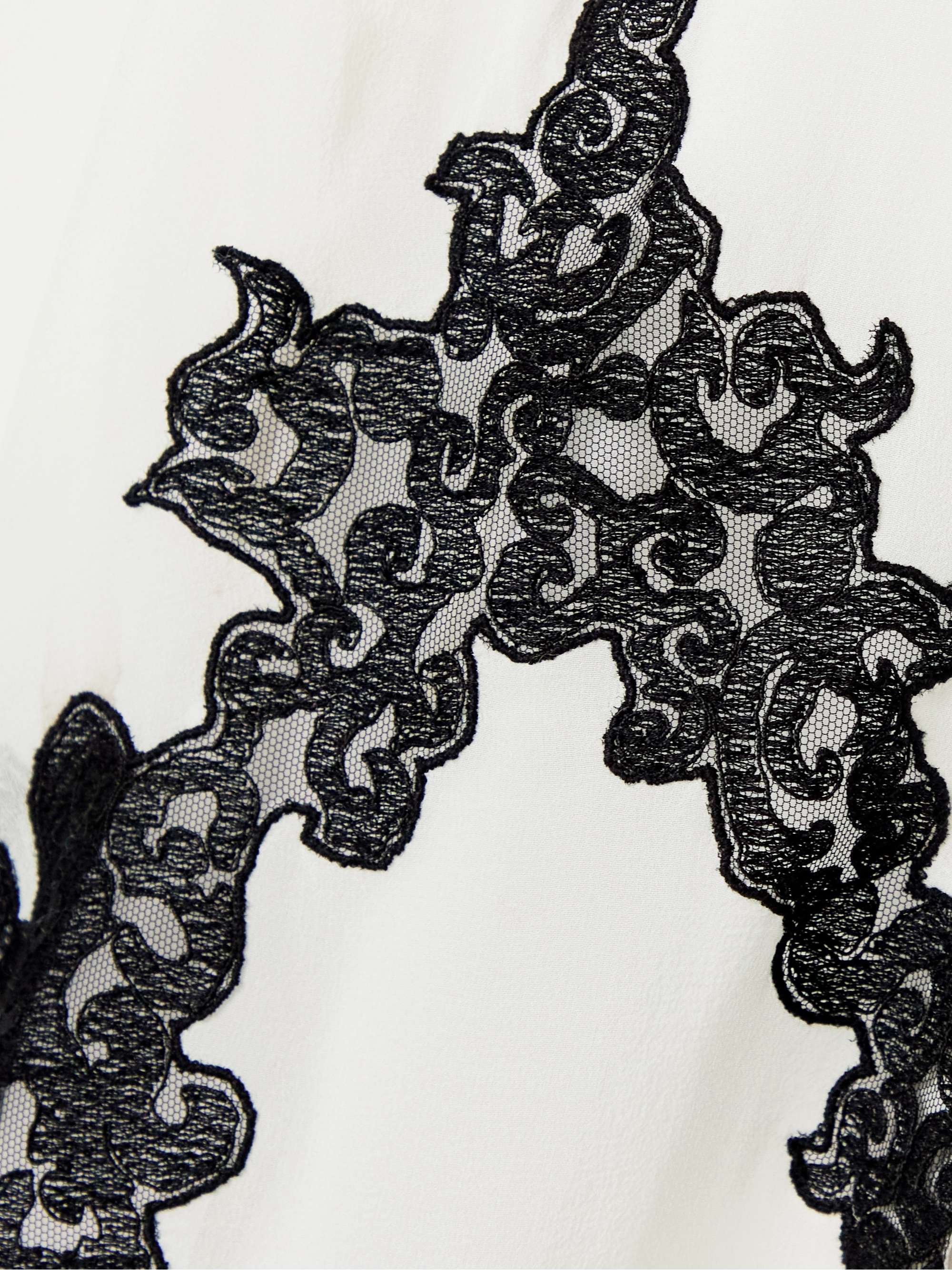 Yately lace-trimmed silk-chiffon blouse view