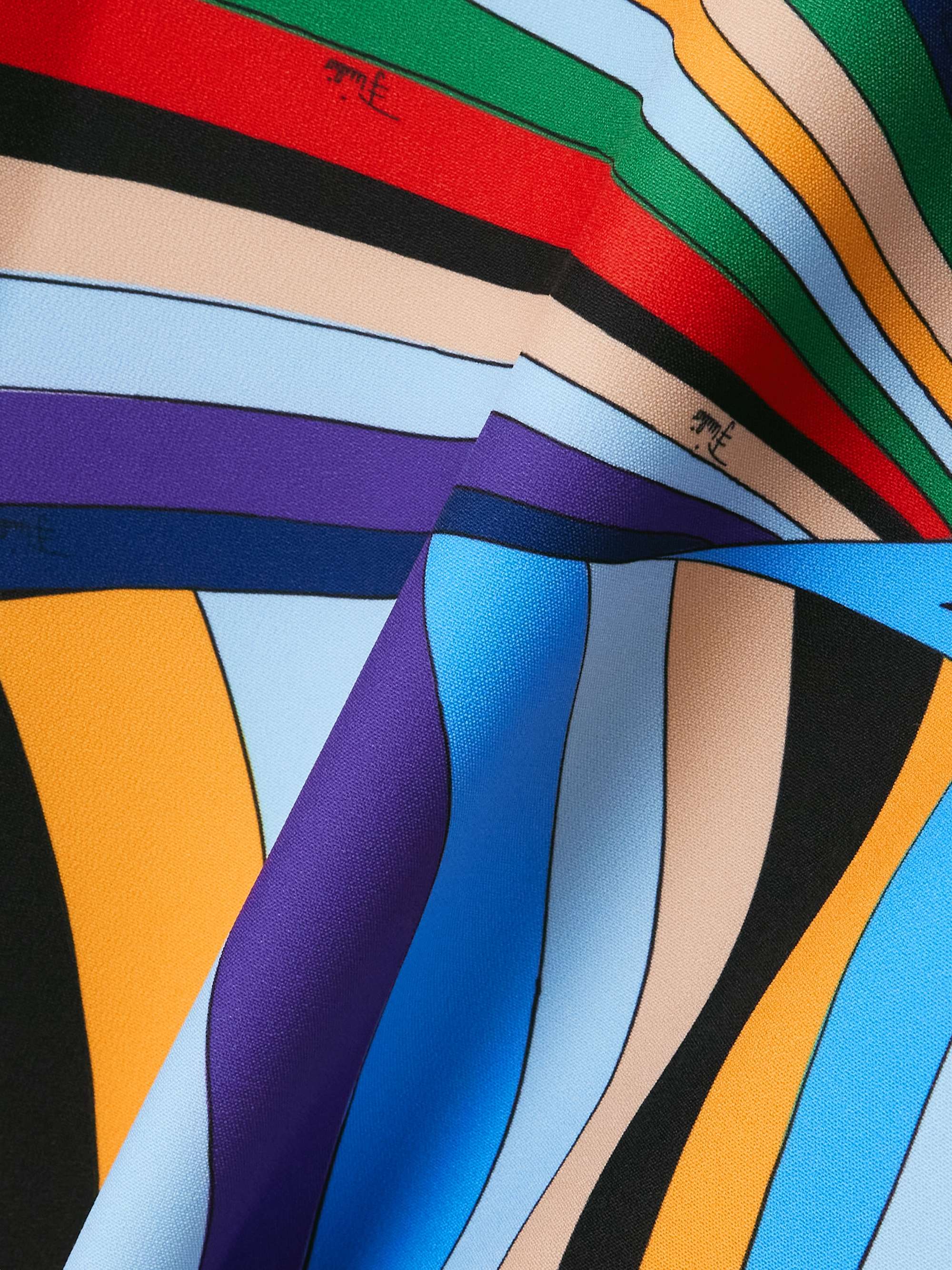 Paneled printed cady mini dress view