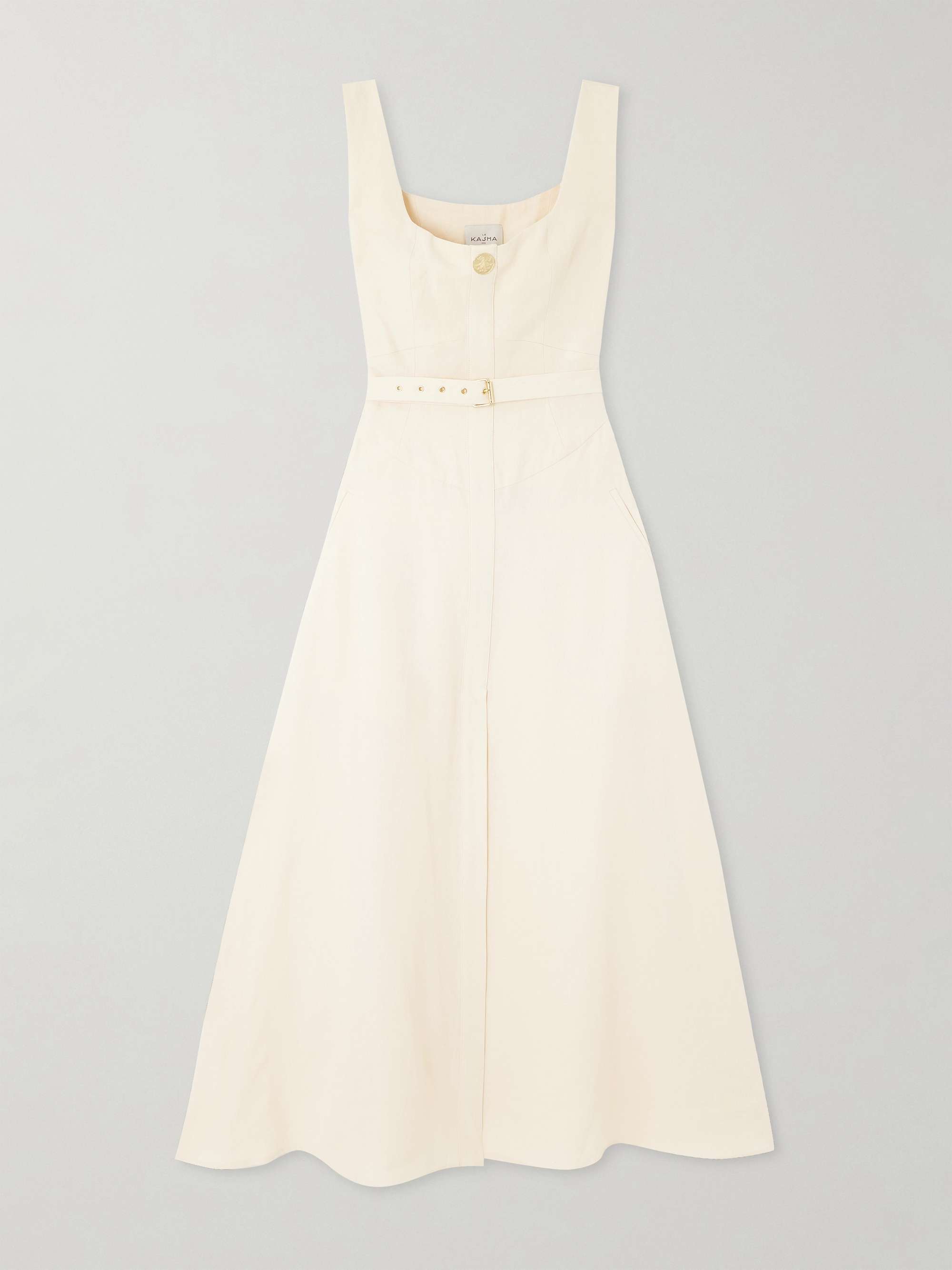 Subu belted linen midi dress view