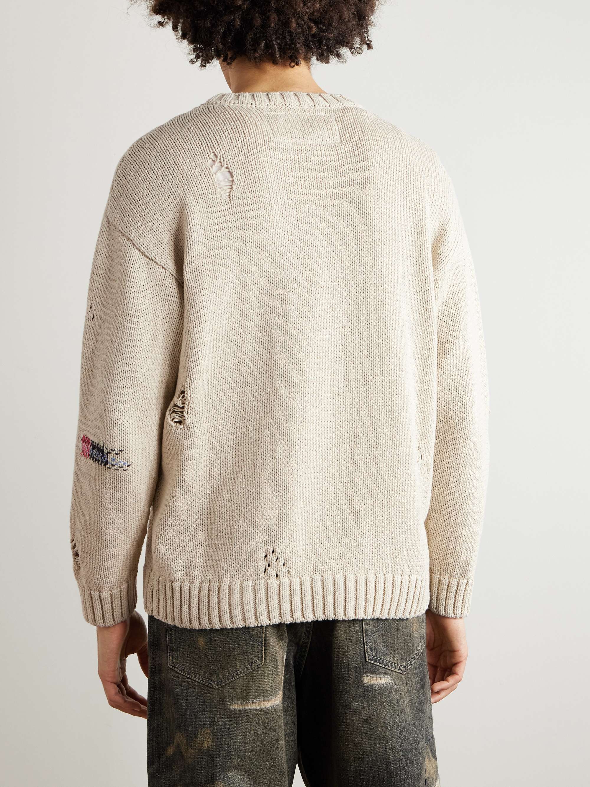 Savage Distressed Cotton Sweater view