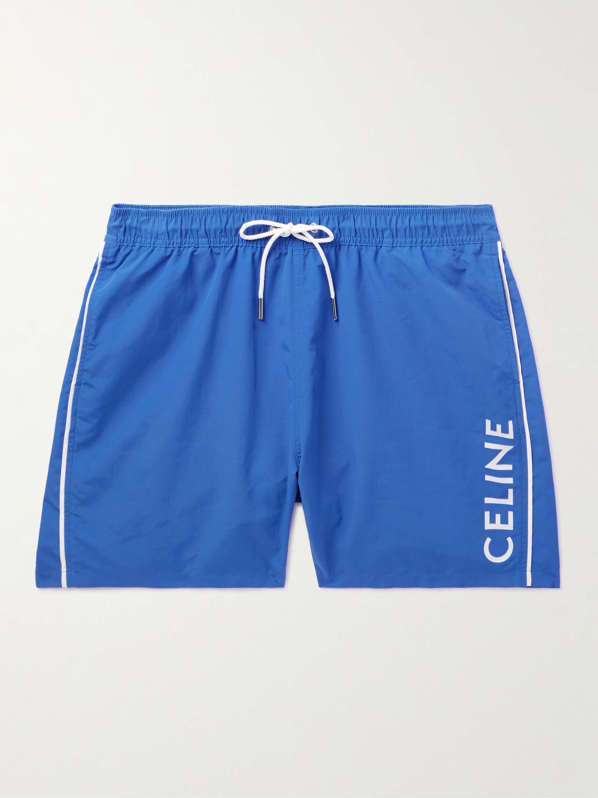 Logo-Print Straight-Leg Mid-Length Swim Shorts view