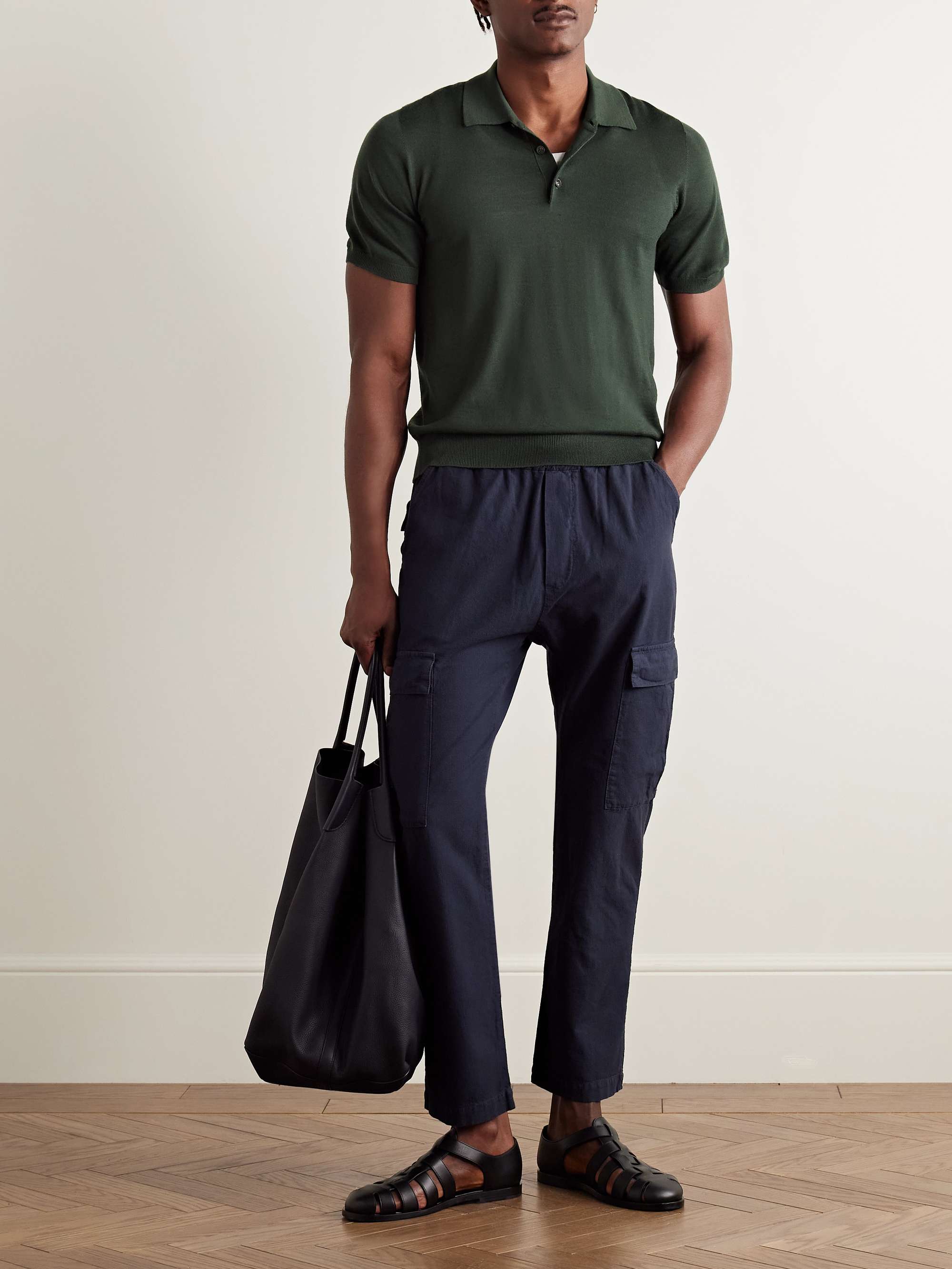 Tantallon Slim-Fit Merino Wool Polo Shirt view