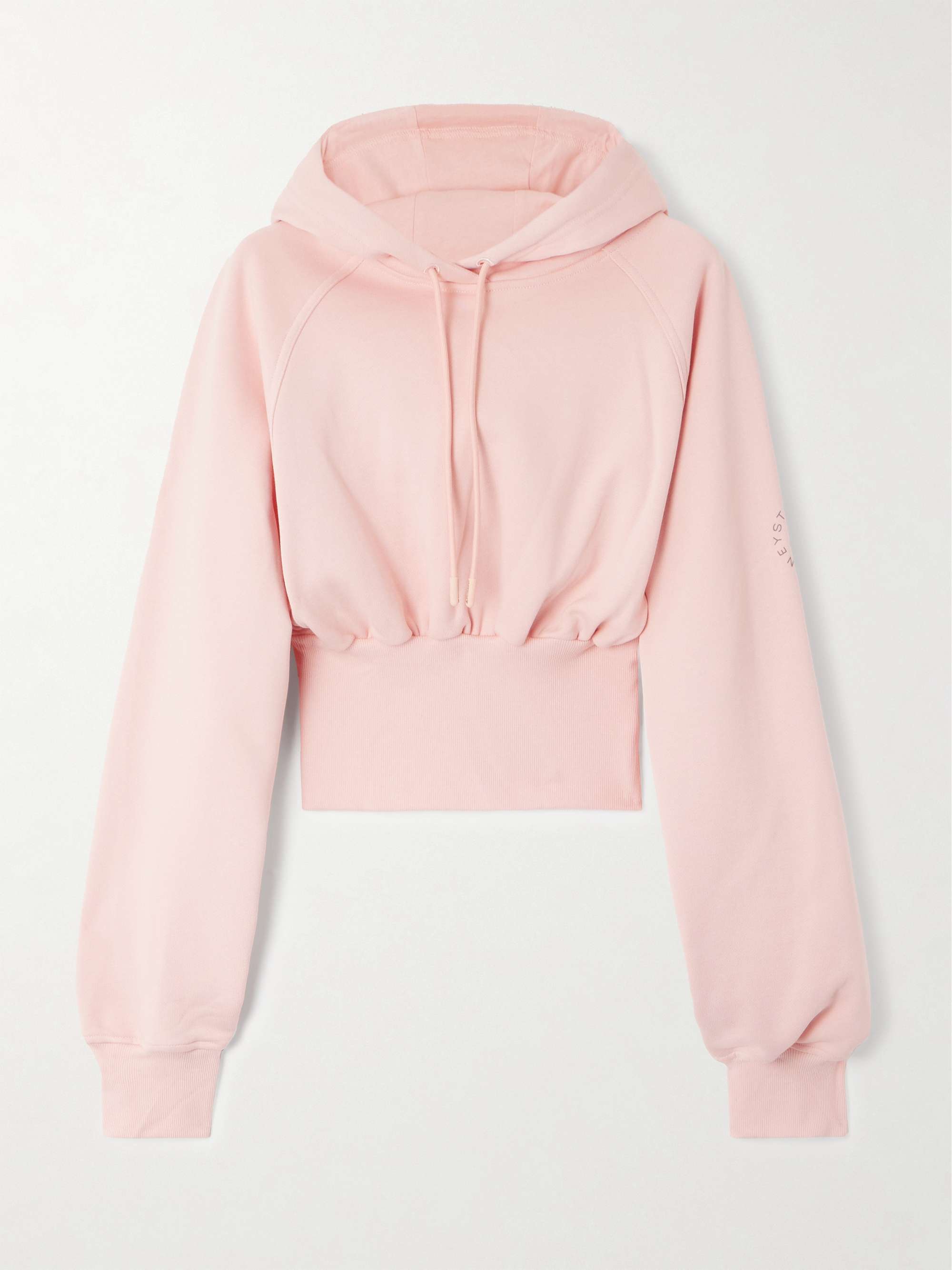 TrueCasuals cropped cotton-jersey hoodie view